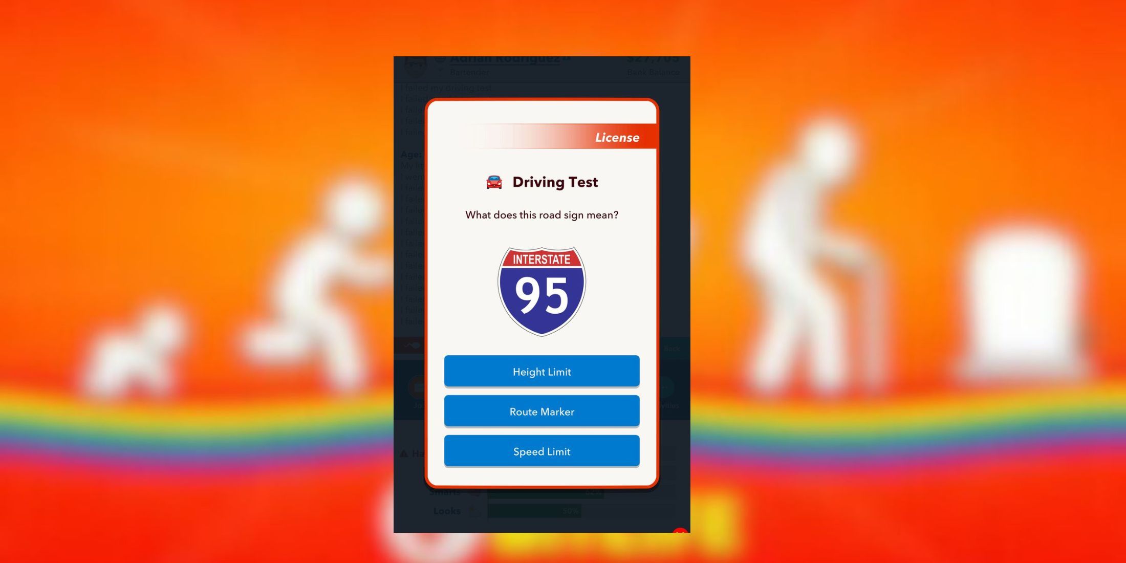 route maker sign in driving test bitlife