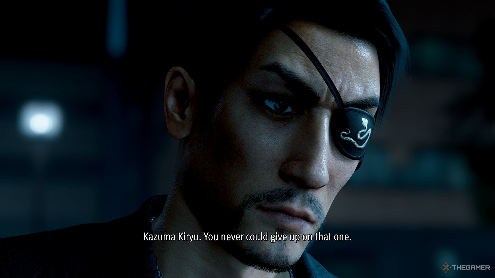 Saejima telling Majima he could never give up on Kiryu in Like a Dragon Pirate Yakuza in Hawaii.