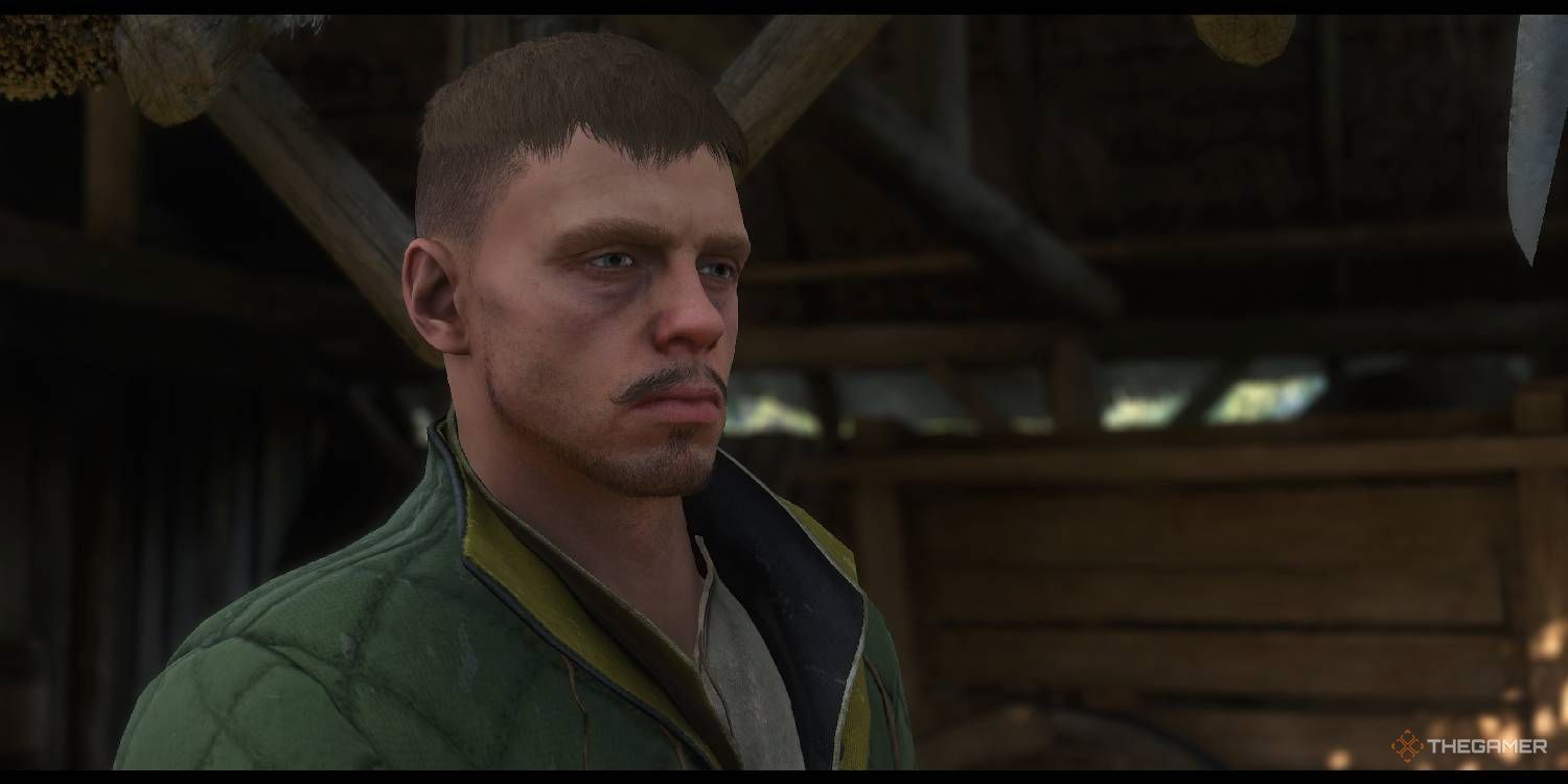 Samuel pouting in Kingdom Come Deliverance 2.