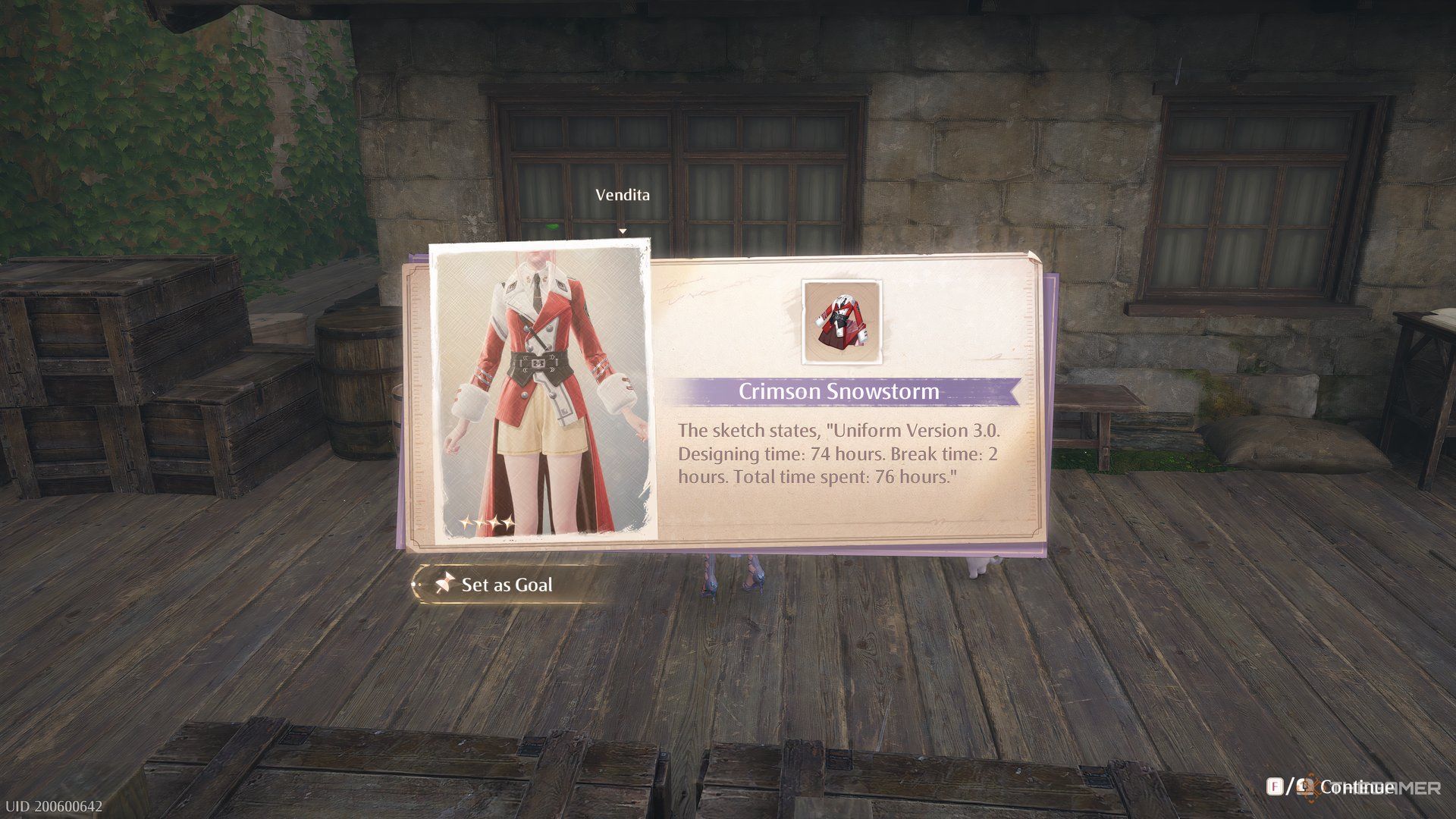 The Crimson Snowstorm sketch is given to you as a reward in Infinity Nikki.