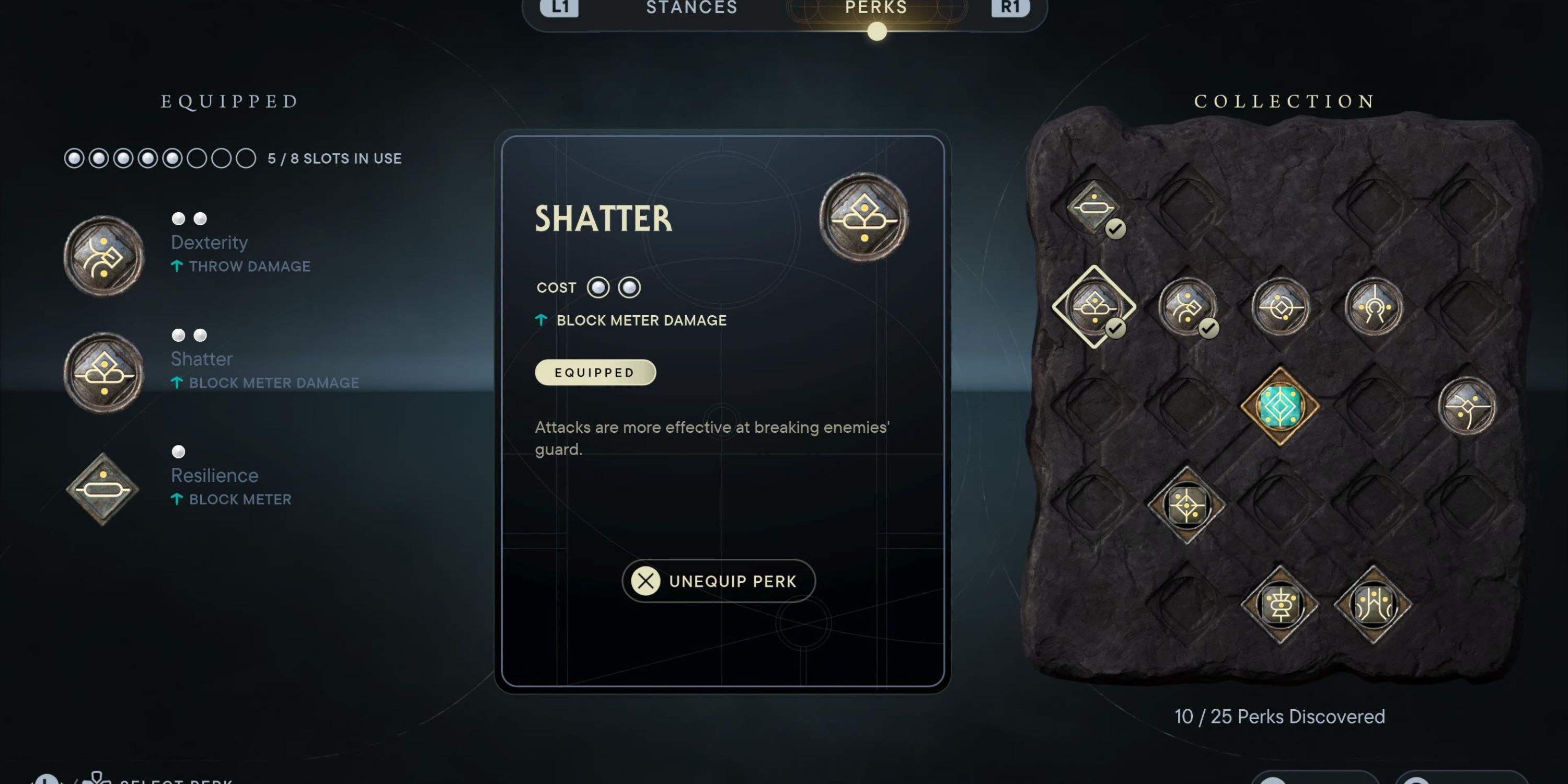 Shatter perk