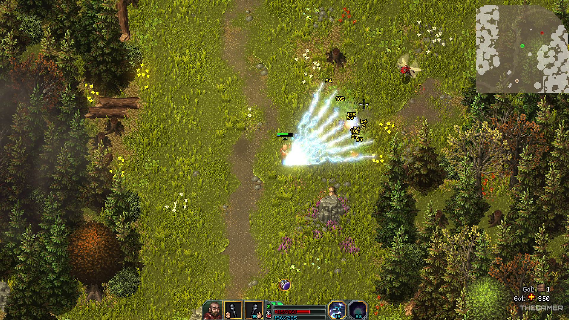 A Sorcerer striking enemies with lightning in Heroes of Hammerwatch 2.