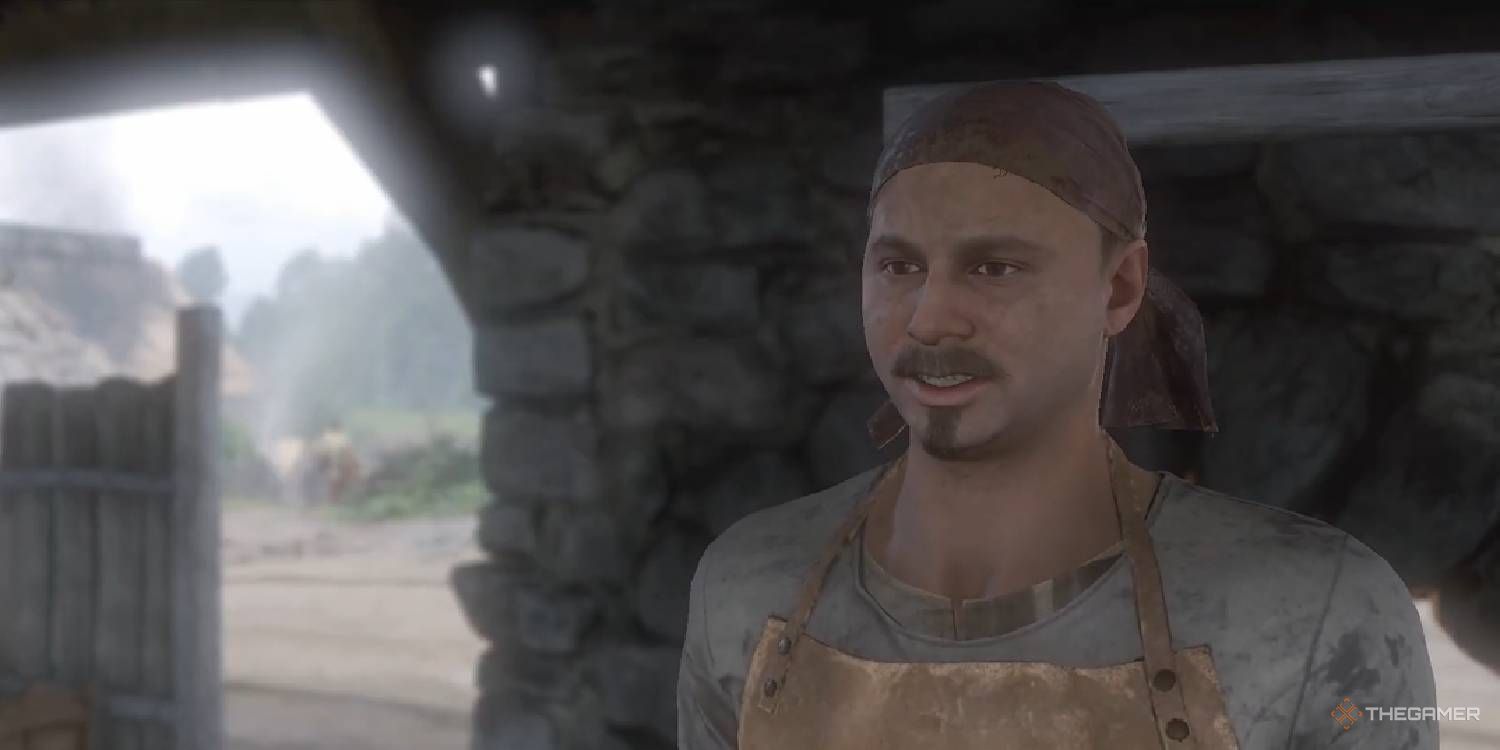 Talking to the Grund blacksmith in Kingdom Come Deliverance 2.