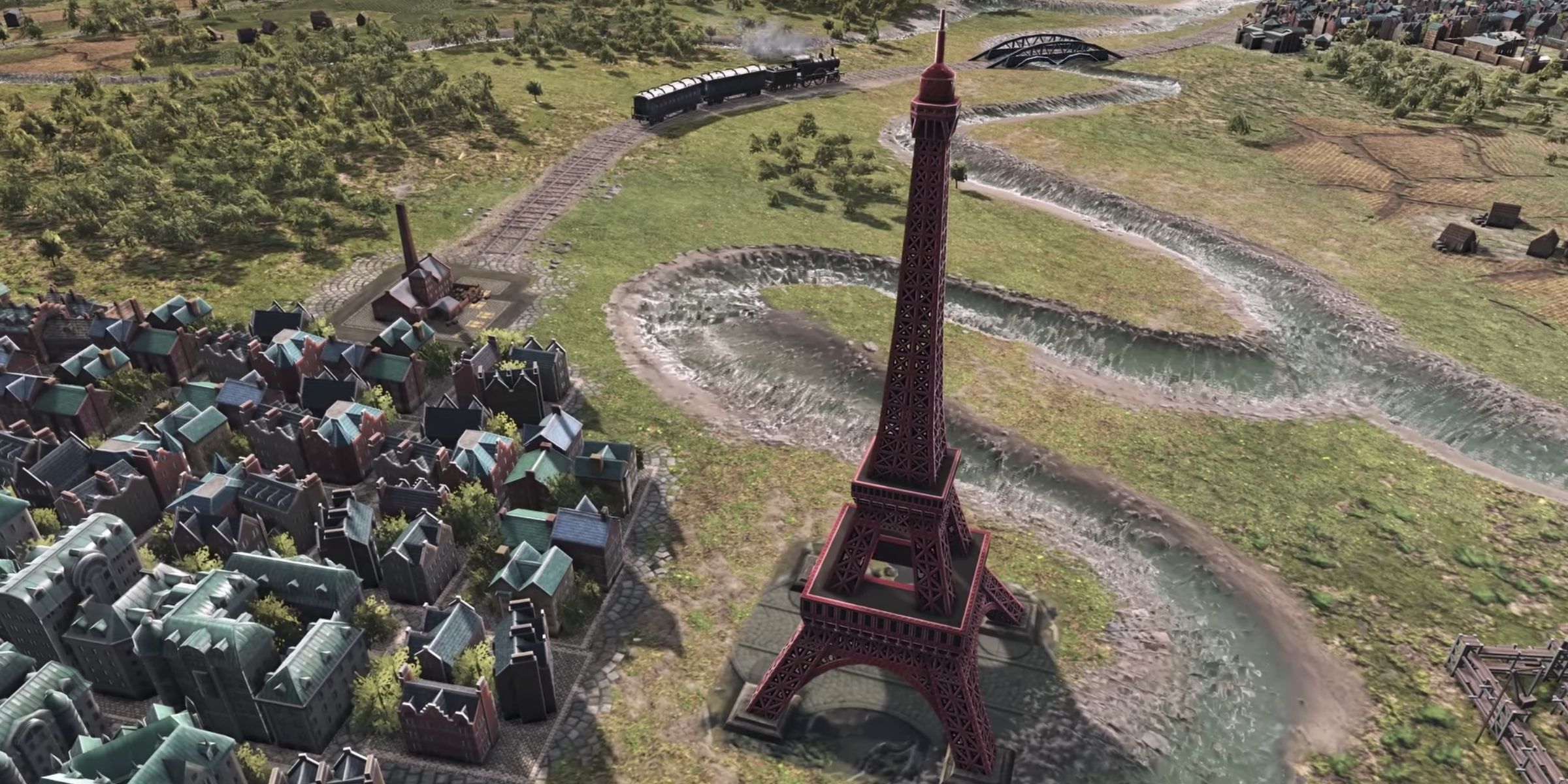 The Eiffel Tower Seen In A Developing 19th Century Paris In Victoria 3.