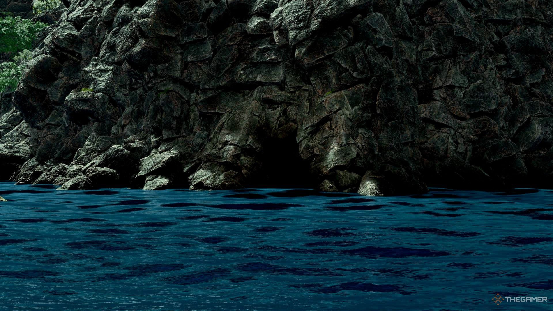 The hidden cave in Like a Dragon Pirate Yakuza in Hawaii.