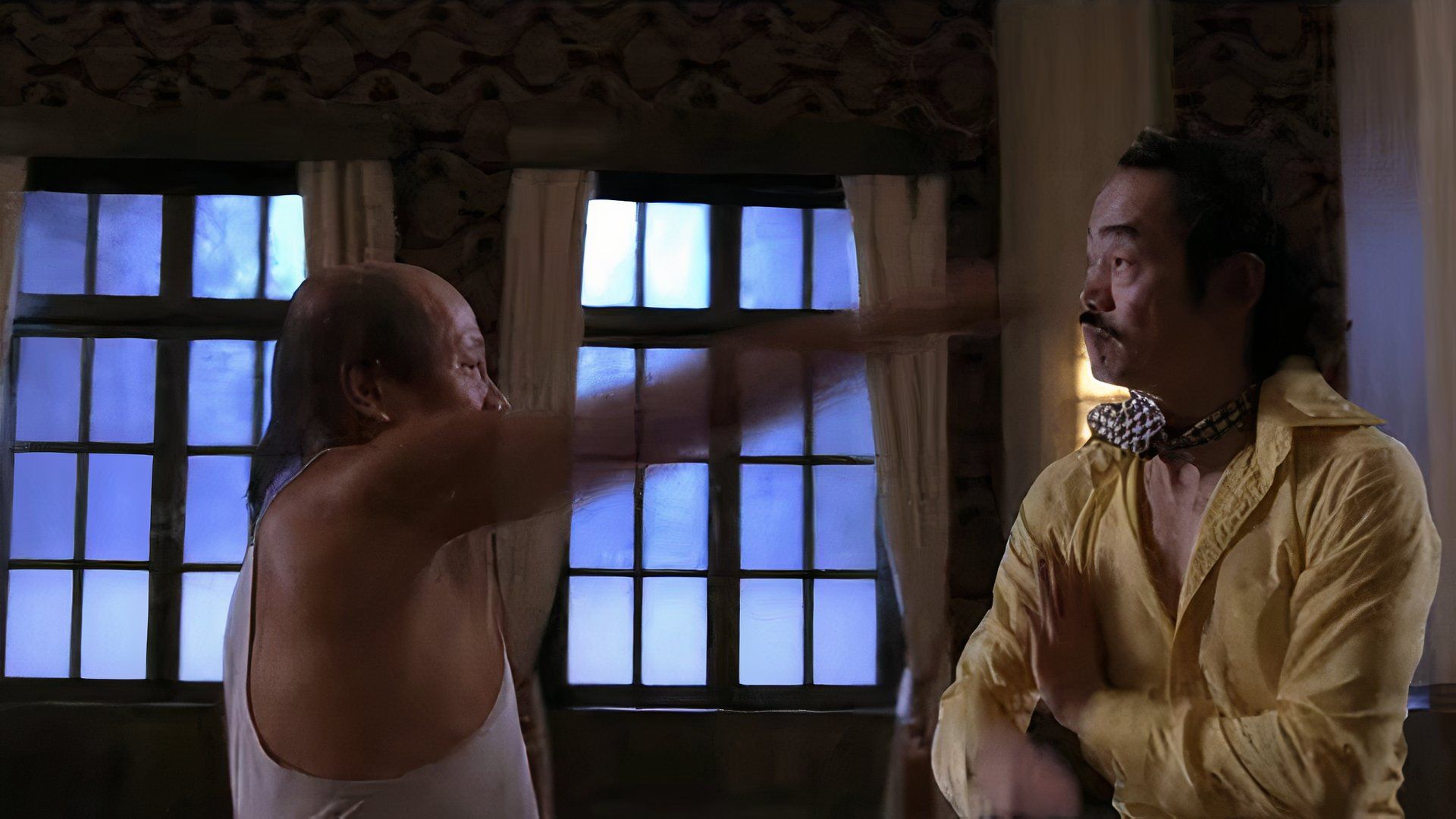 The Landlord Fighting The Beast in Kung Fu Hustle.