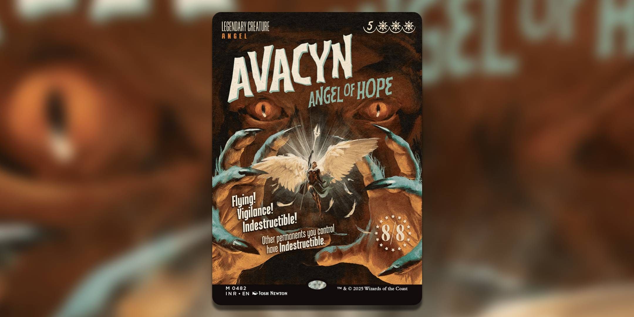 The Magic The Gathering card Avacyn Angel of Hope by Josh Newton.