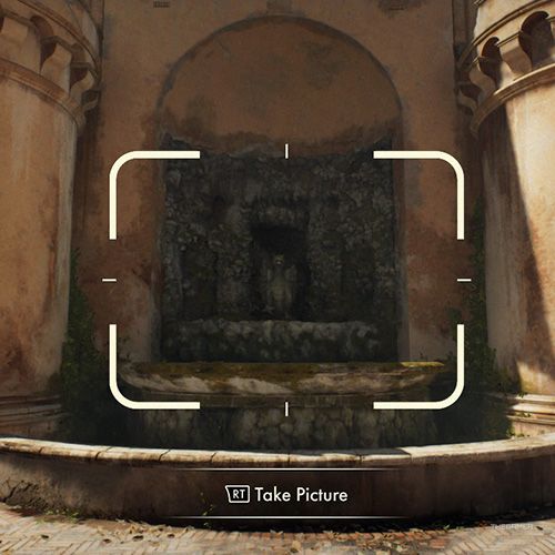 The player takes the photo of the Fountain of Confession in Indiana Jones And The Great Circle