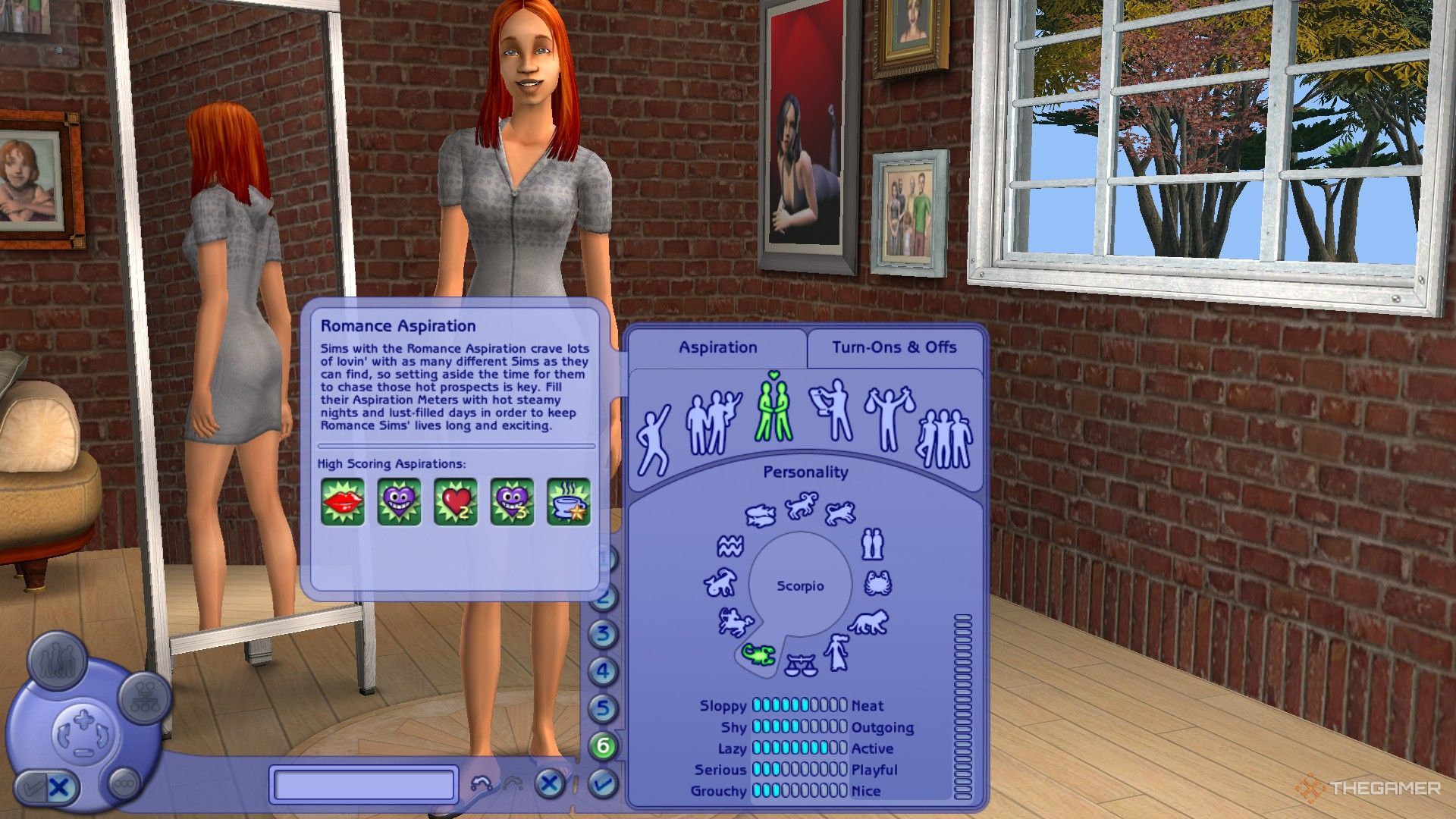 The Romance Aspiration is shown in The Sims 2.