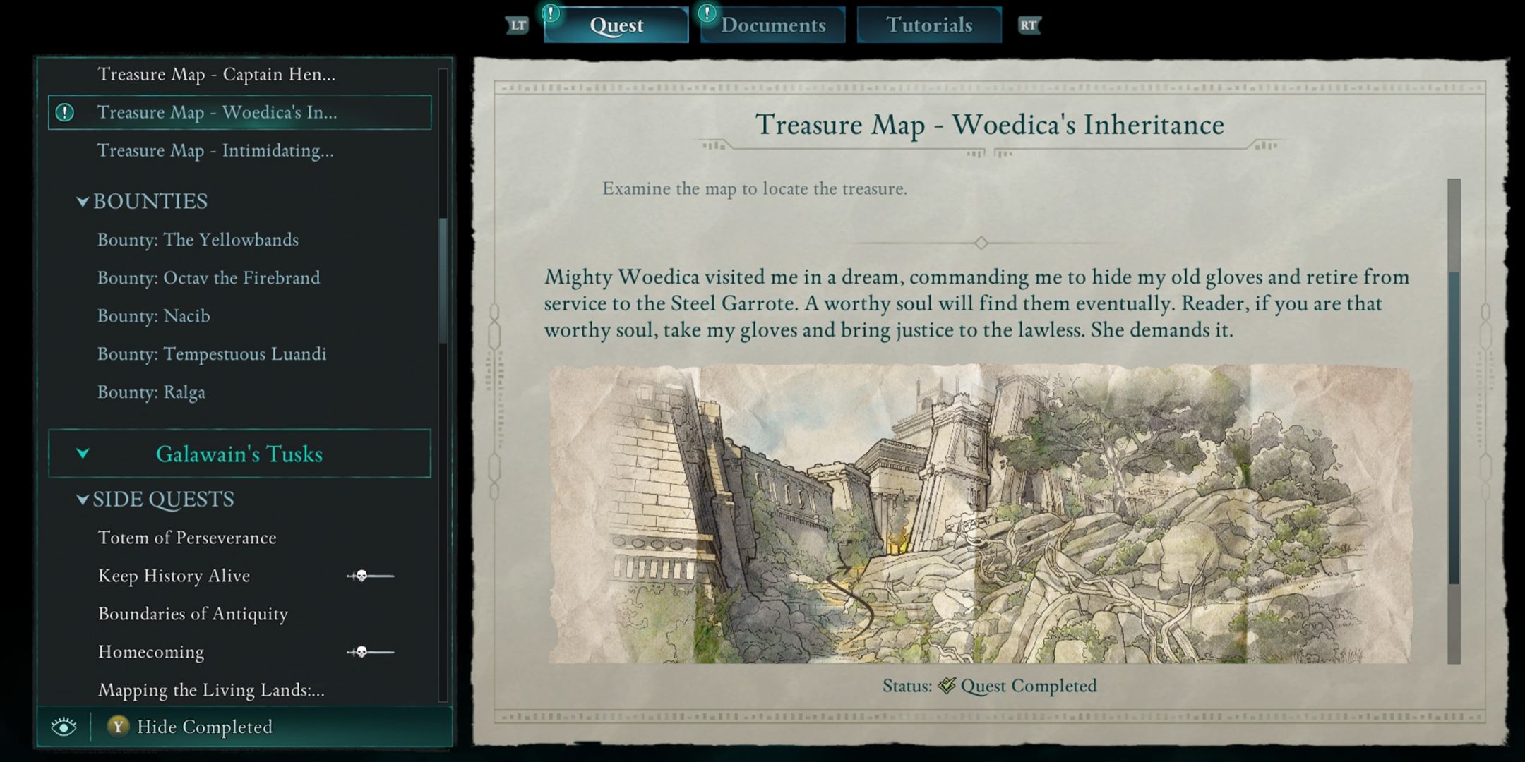 Treasure Map - Woedica's Inheritance quest in avowed