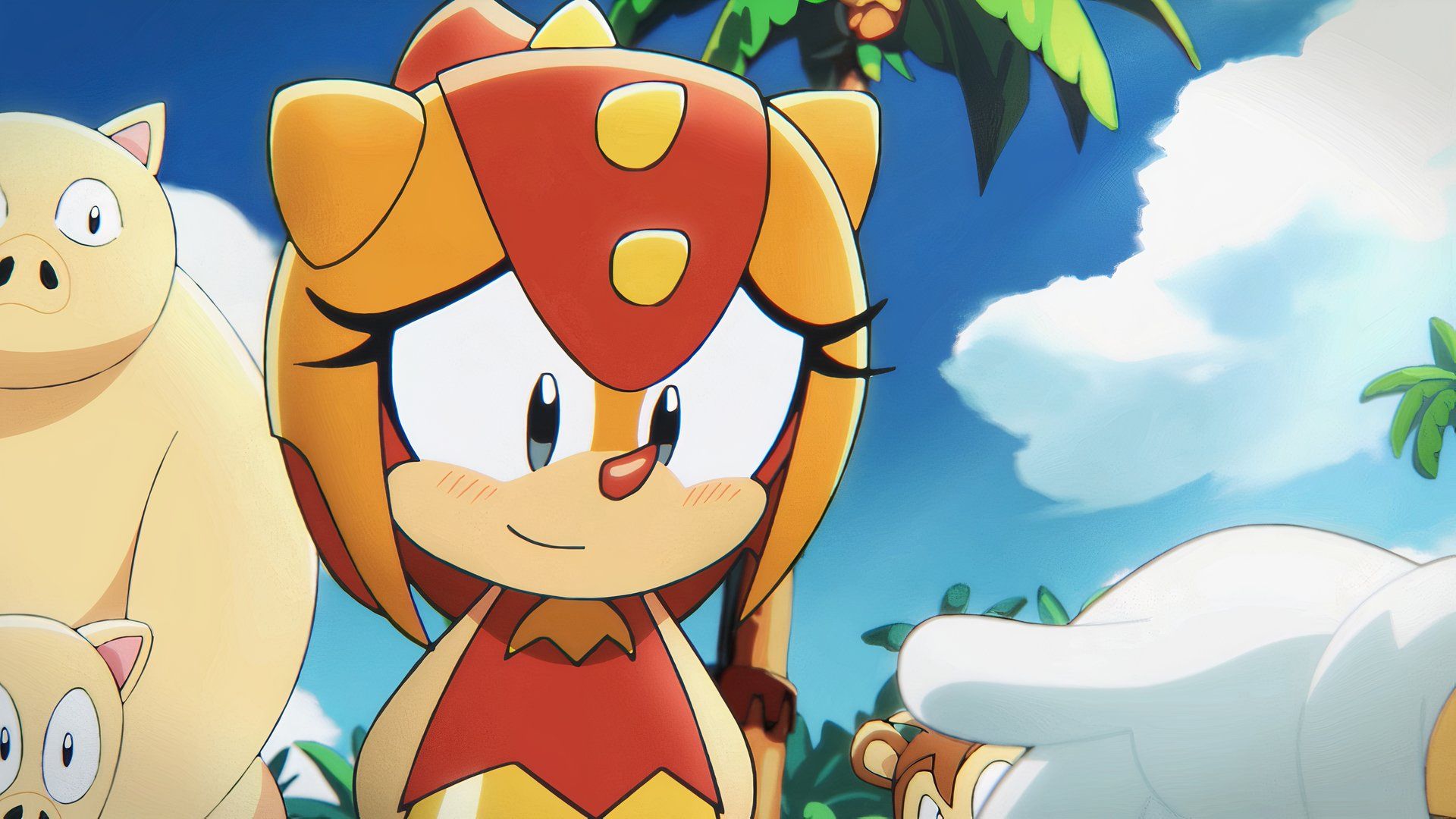 Trip the Sungazer in an animated cutscene in Sonic Superstars.