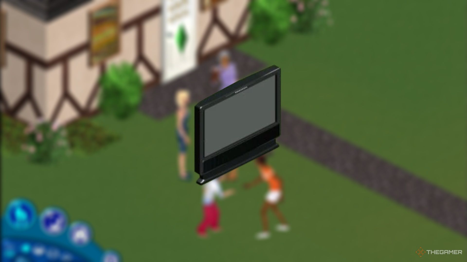 A TV in The Sims.