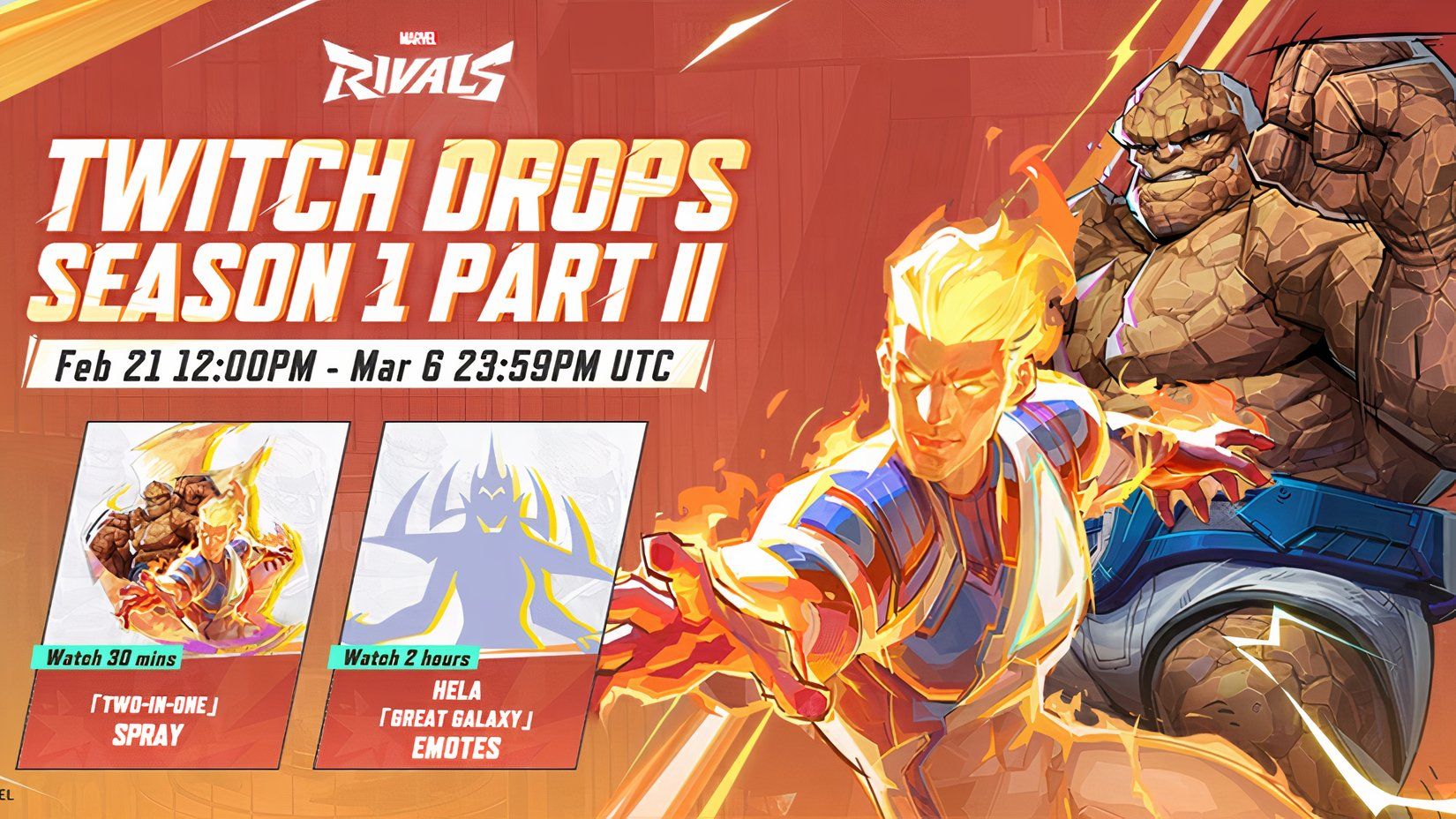 Twitch Drops of Marvel Rivals from Season 1 Part 2