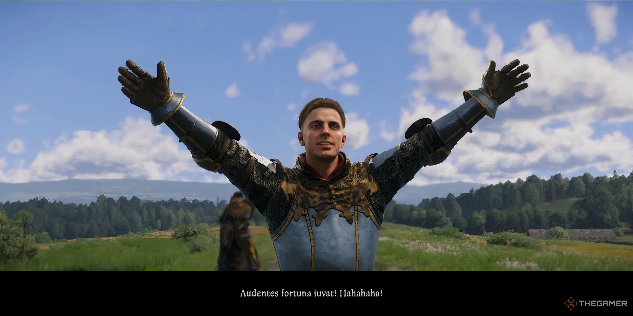 Sir Hans Capon Yelling audentes fortuna iuvat in kingdom come deliverance 2.