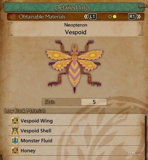 vespoid info mhw