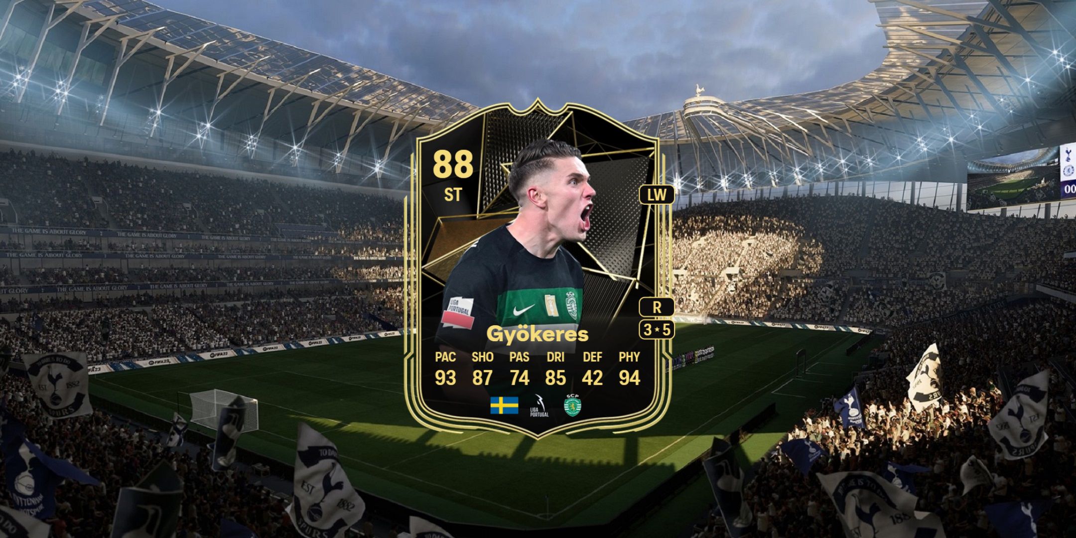 Viktor Gyokeres' card in EA Sports FC 25.