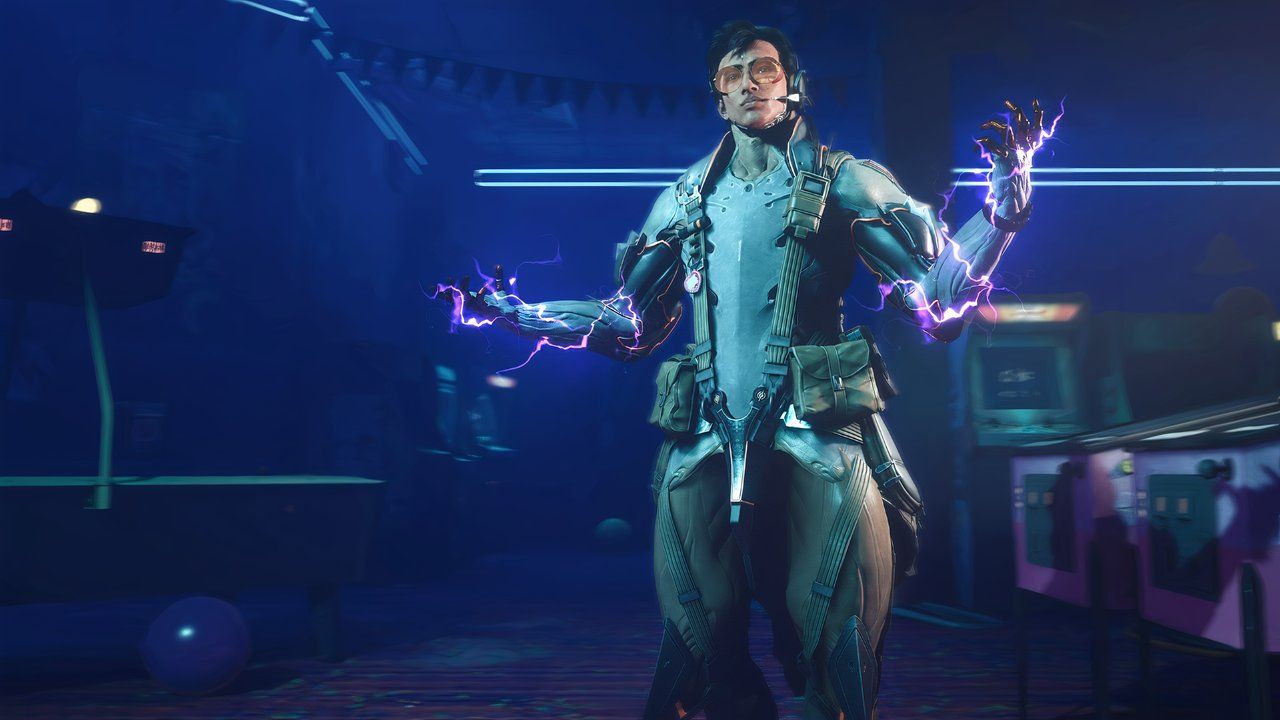 Amir Beckett from Warframe manipulating electricity by using his powers.