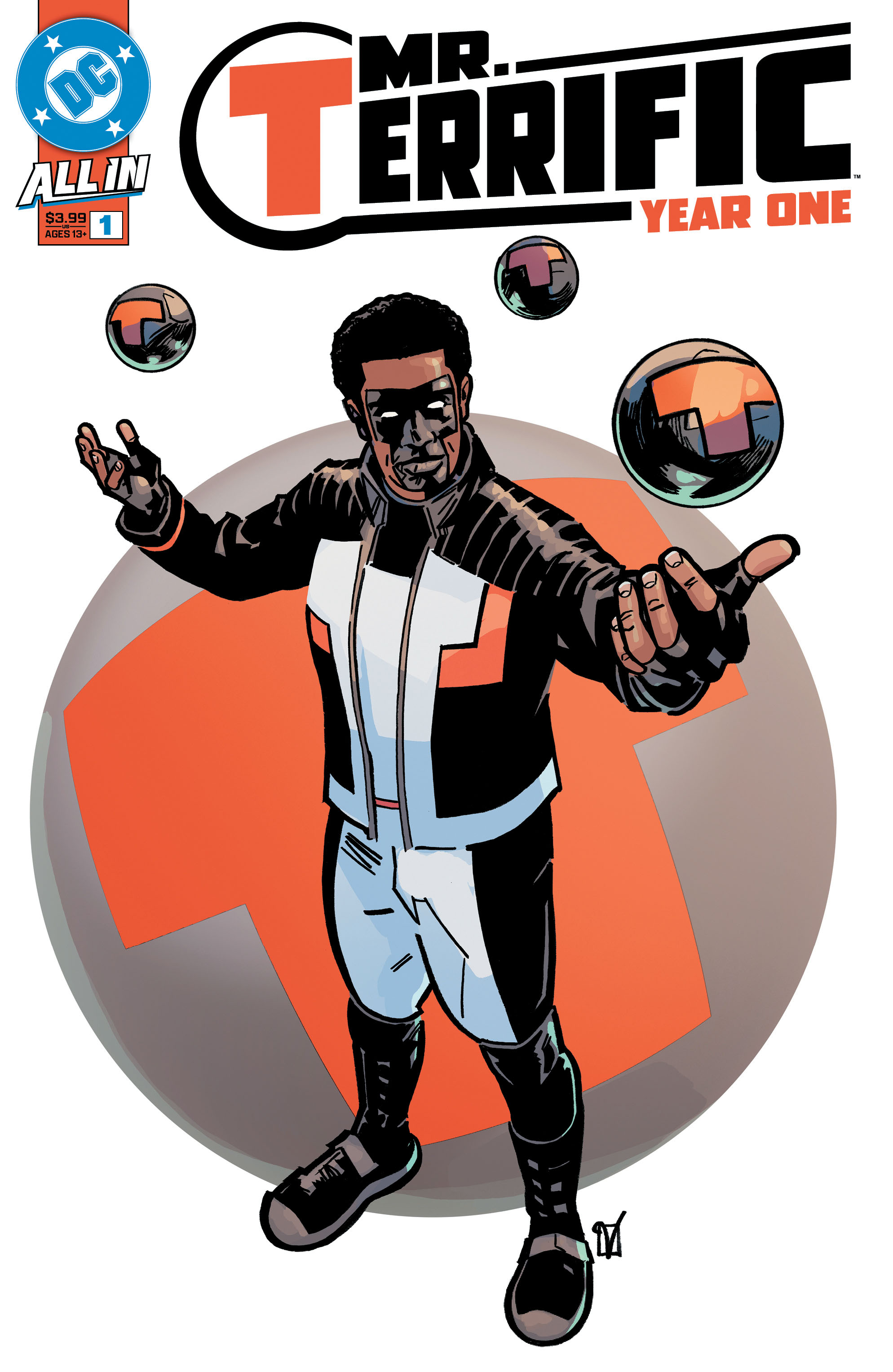 Valentine De Landro's main cover for Mr. Terrific: Year One #1.