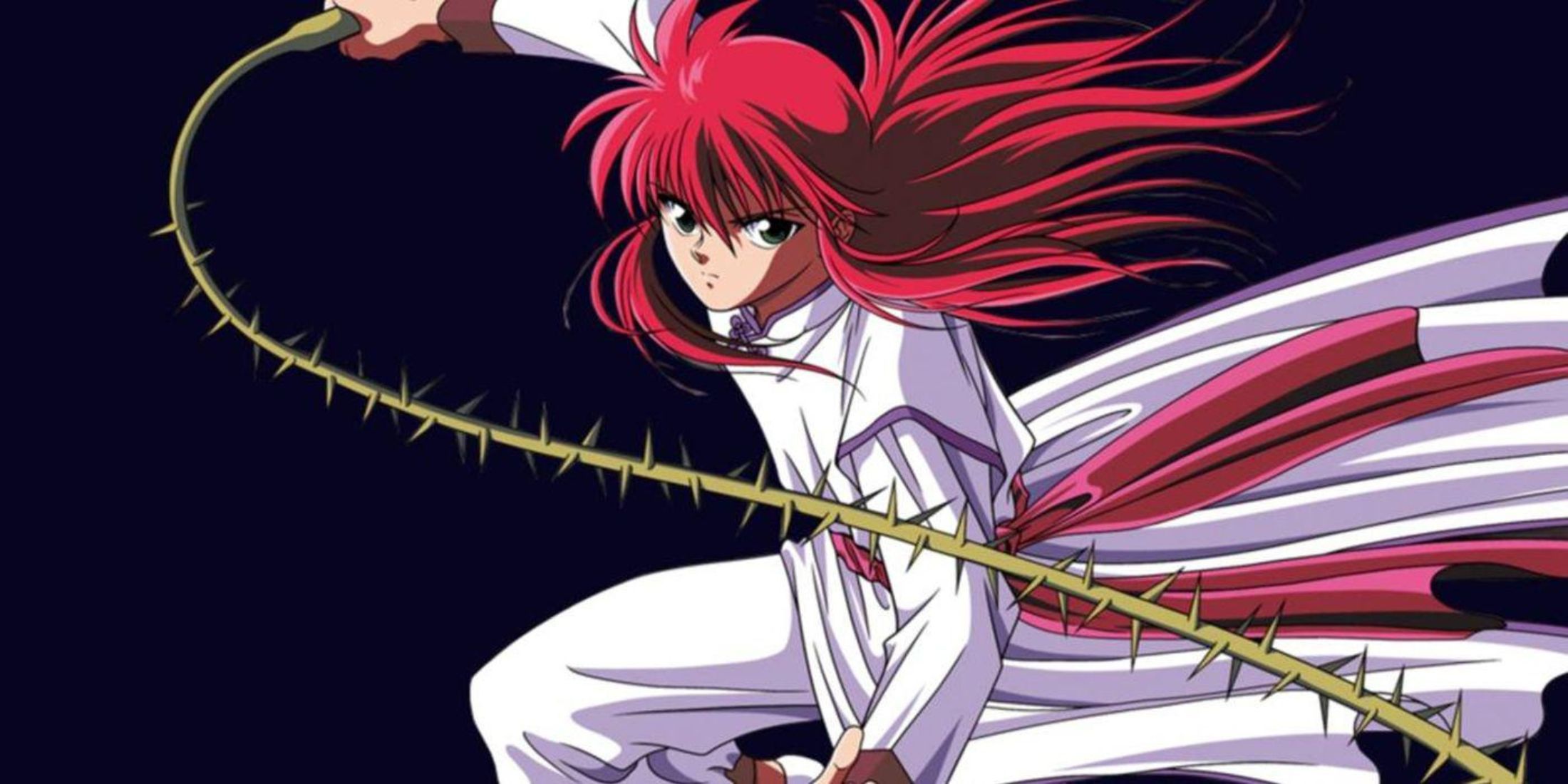 yoko kurama with the rose whip in yu yu hokusho