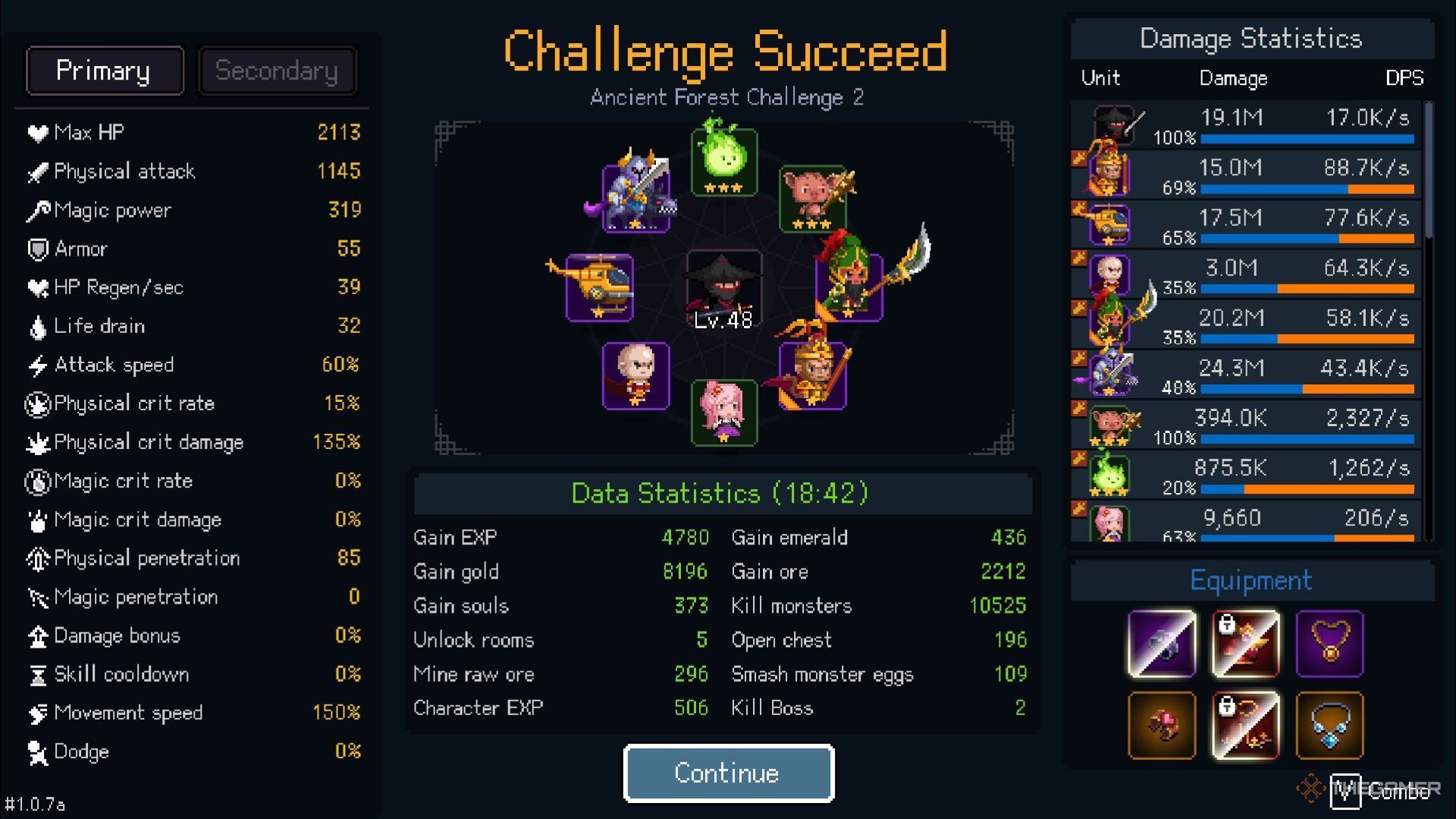 A winning loadout for the swordsman in I Am Legion: Stand Survivors 