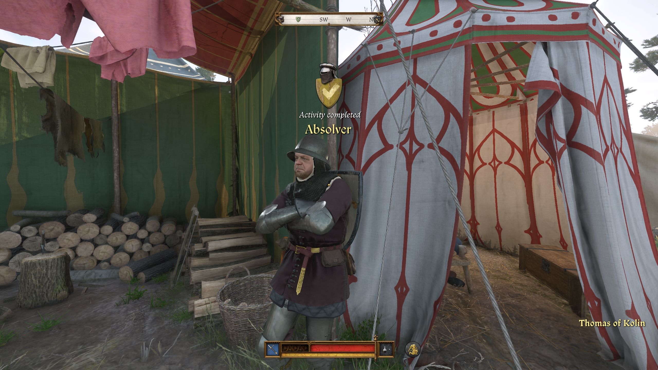 Player standing in front of Thomas and the Absolver quest is finished - kcd2