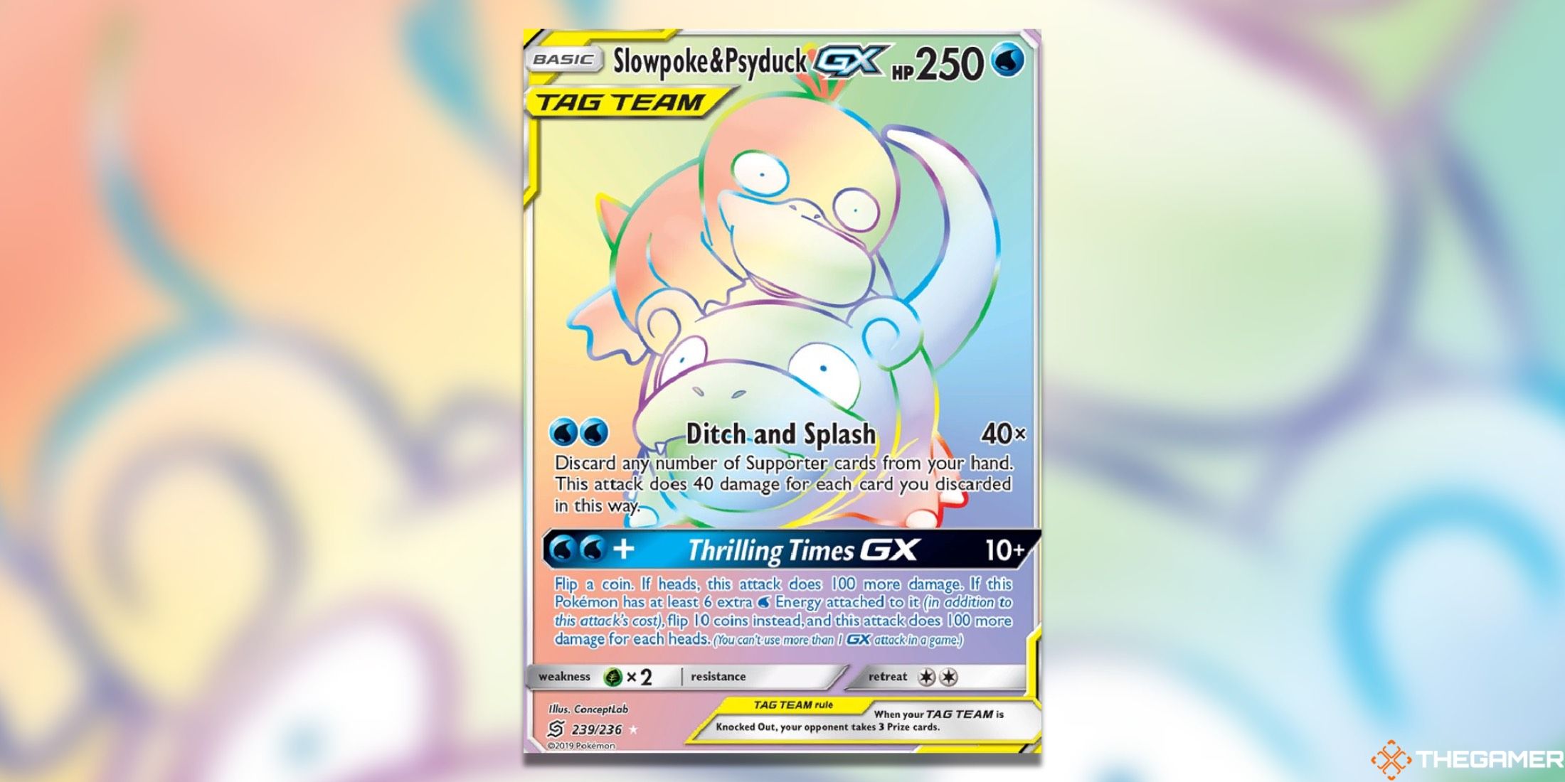 The Unified Minds Slowpoke&Psyduck from the Pokemon TCG.