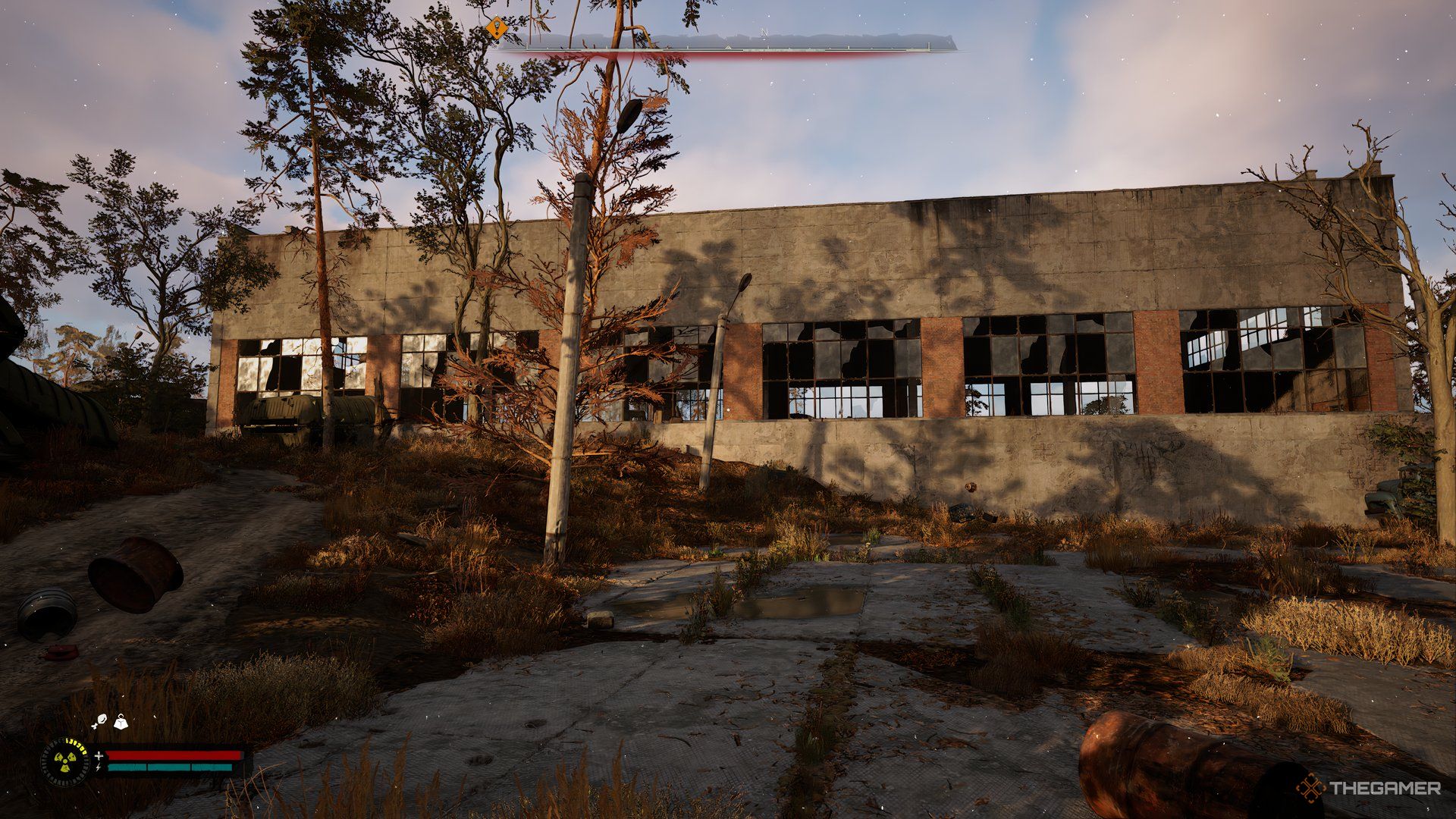 An image showing a old broken warehouse in Stalker 2.