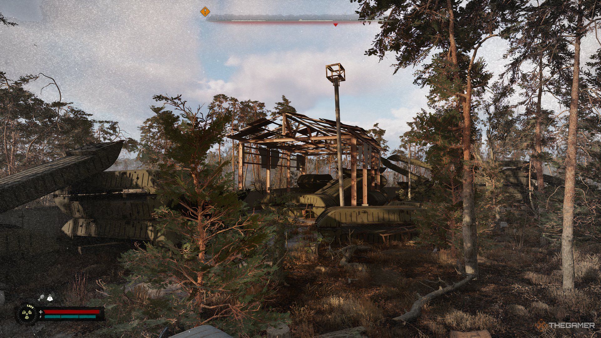 An image showing a broken shed in Stalker 2.