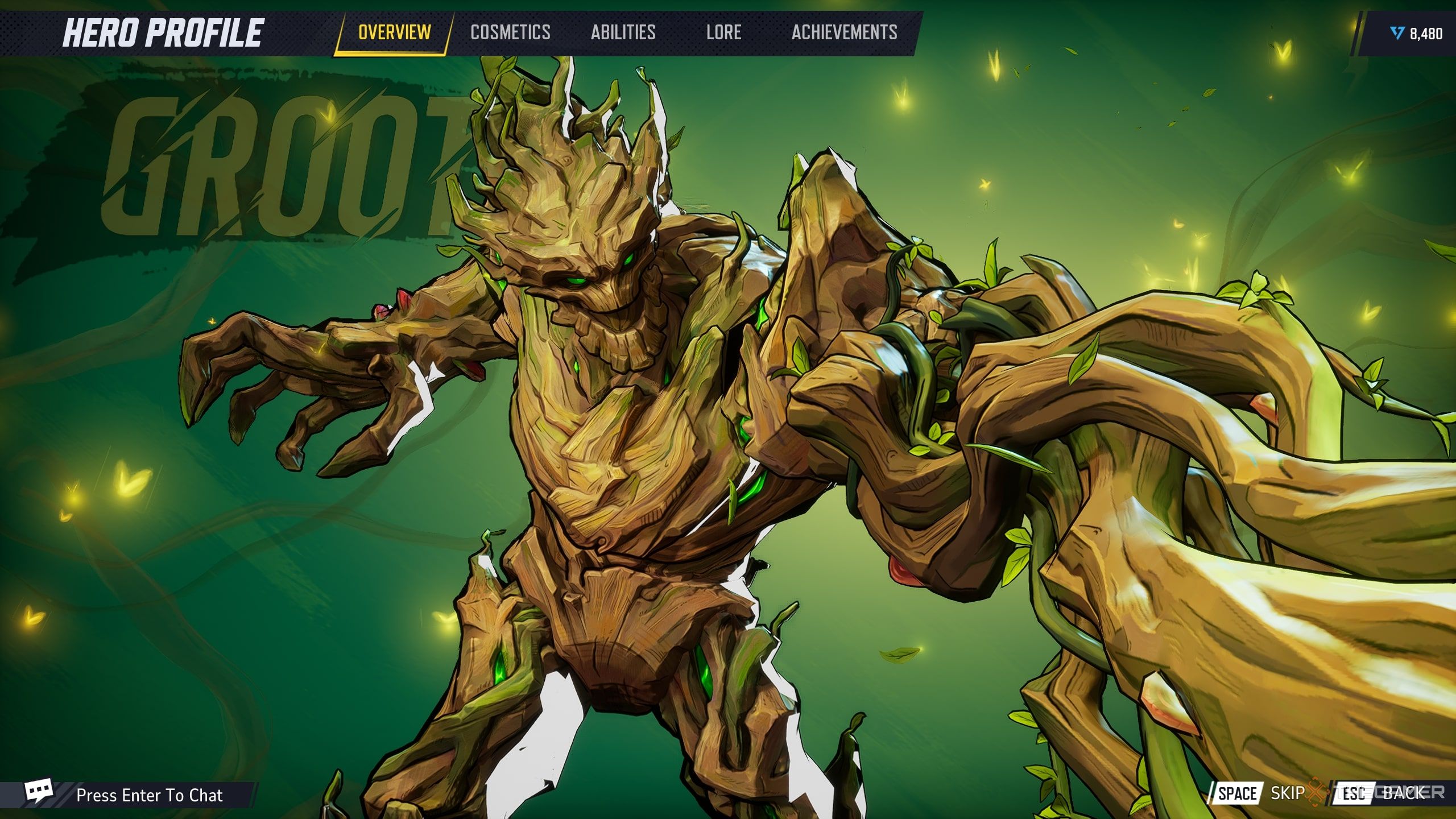 Groot's Hero Screen In Marvel Rivals