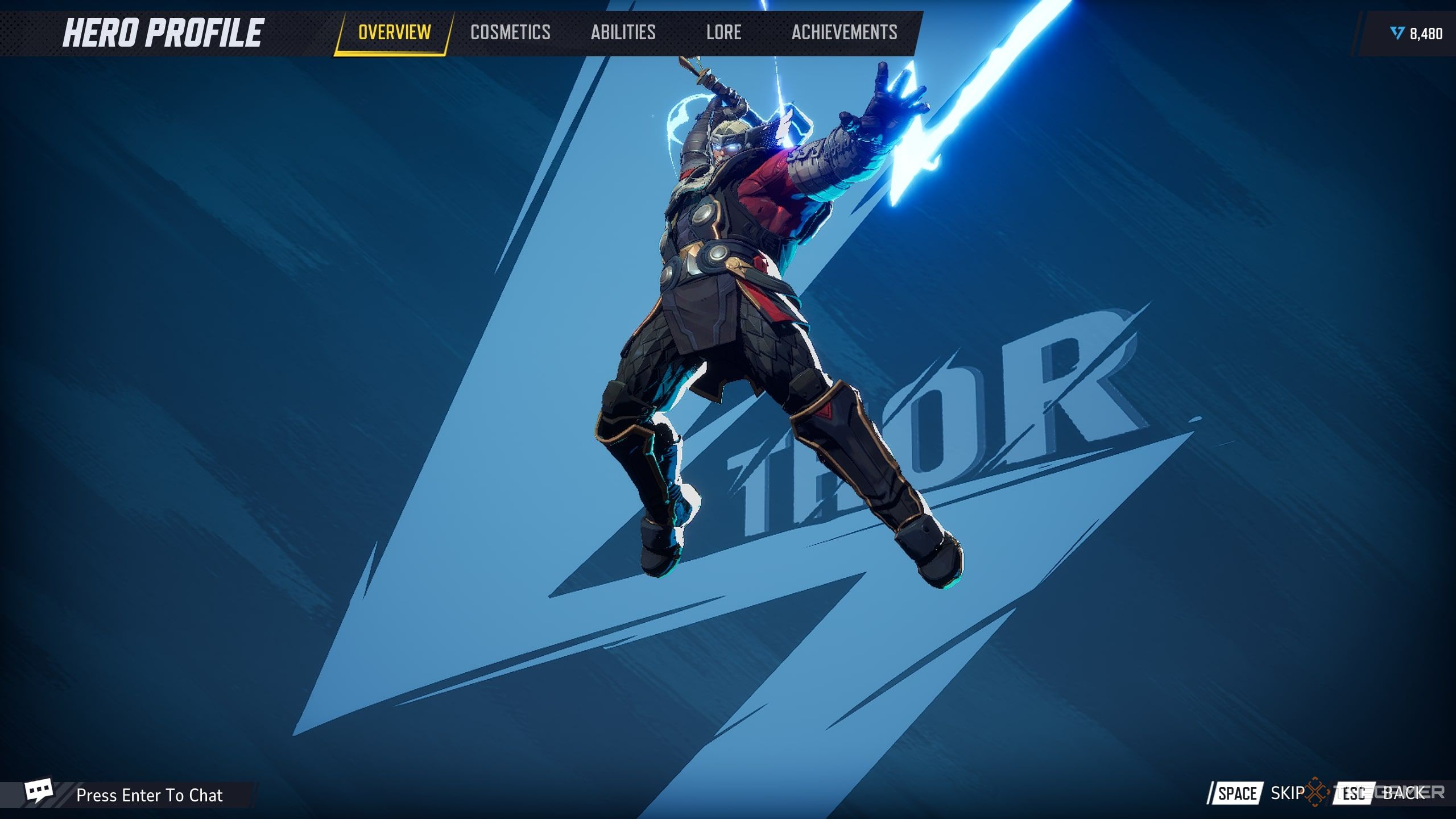 Thor's Hero Screen In Marvel Rivals