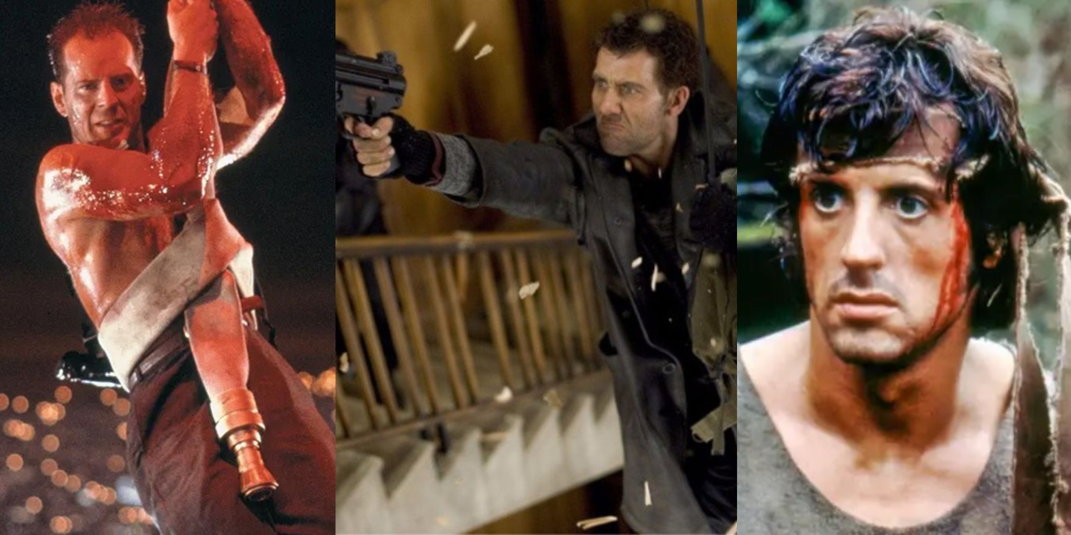 Die Hard, Shoot 'Em Up, Rambo First Blood