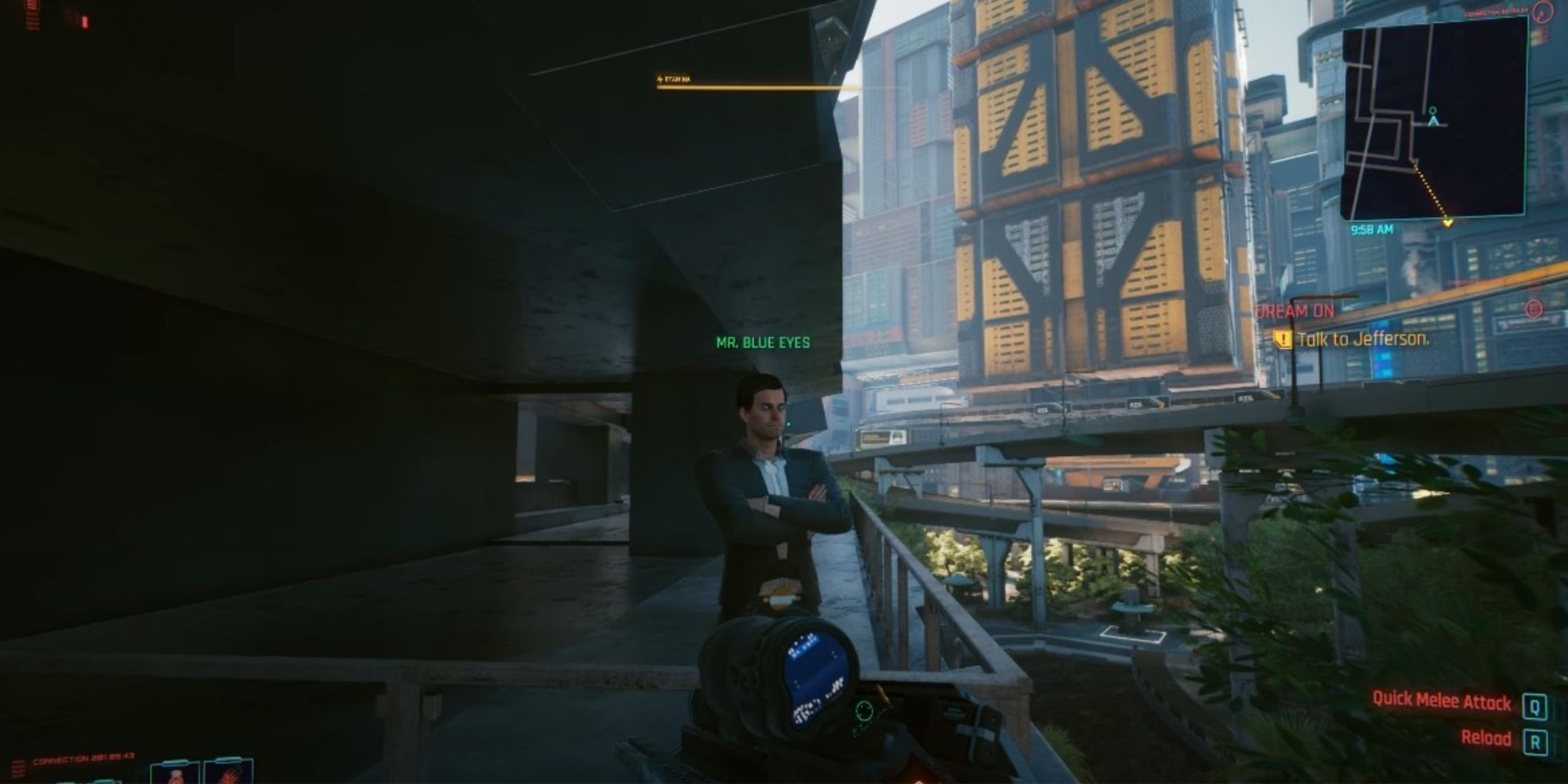 Cyberpunk 2077 Mr. Blue Eyes Spying On V And Jefferson