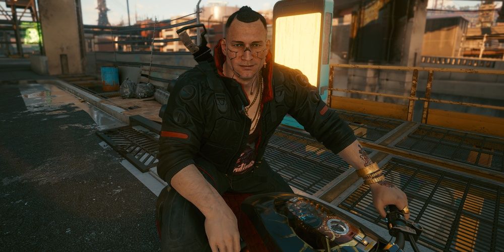 Cyberpunk 2077 Jackie Wells On Motorcycle Talking To V