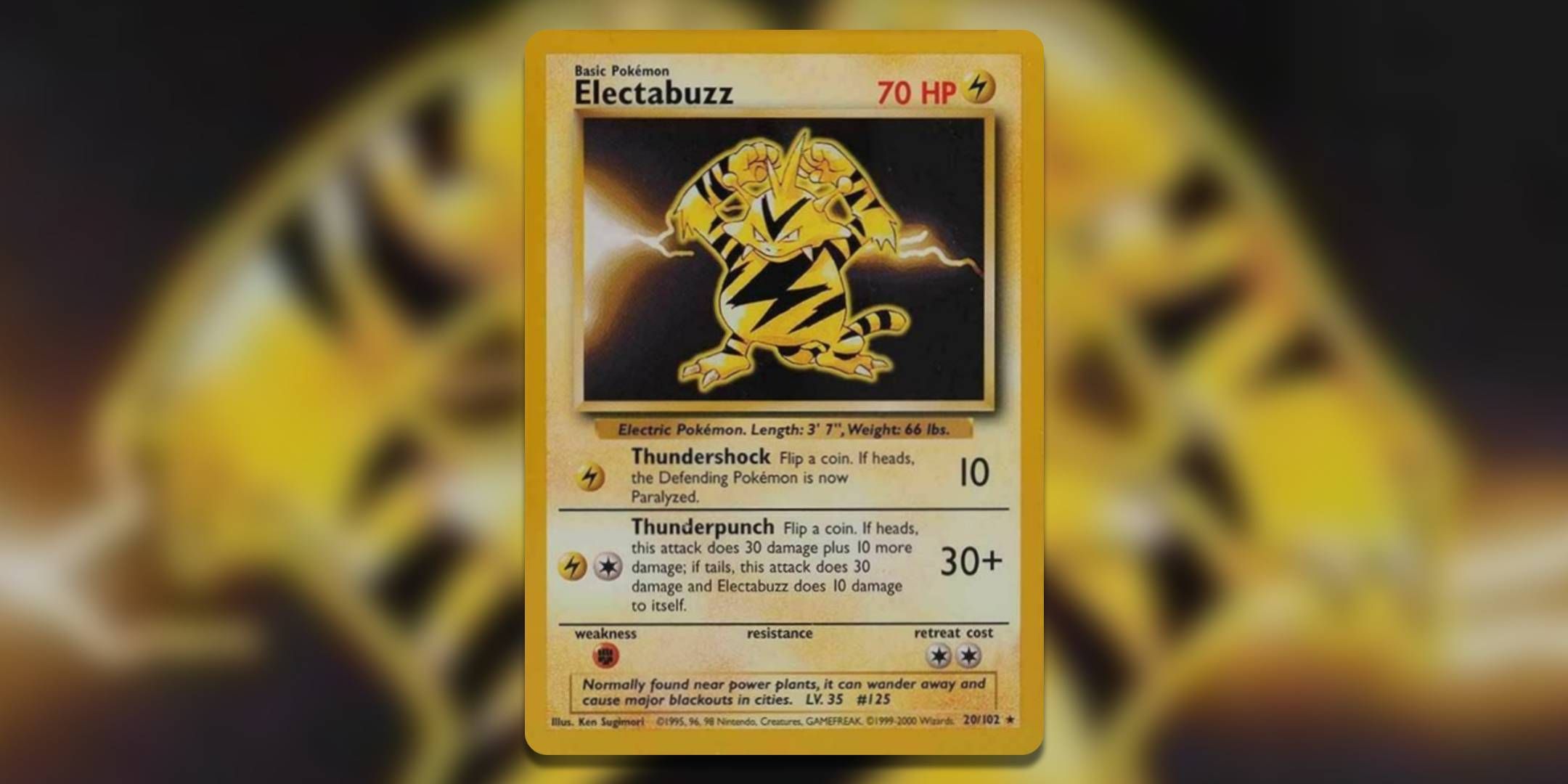 Screenshot of Electabuzz Base Set Pokemon TCG.