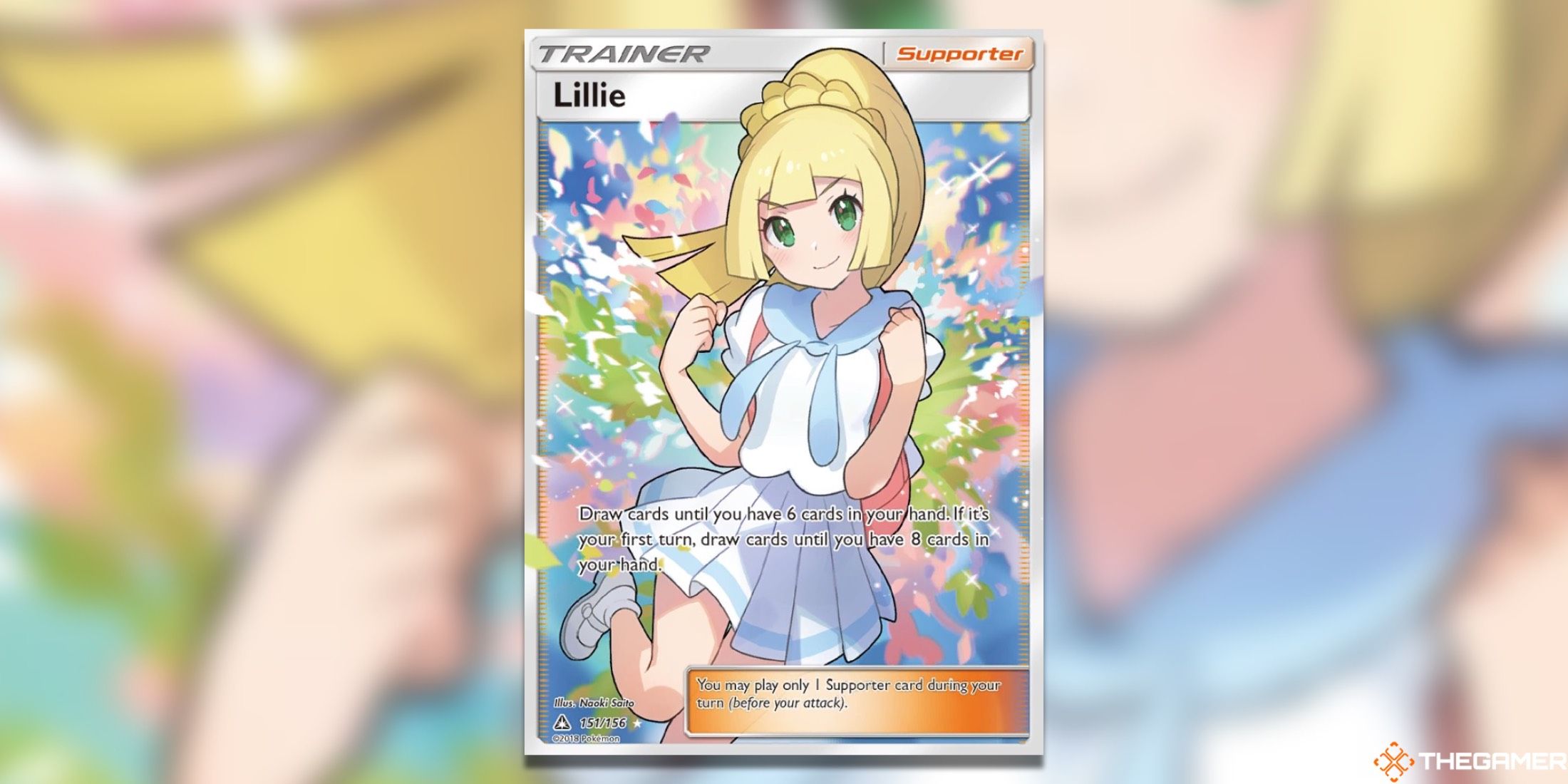 The Ultra Prism Lillie from the Pokemon TCG.