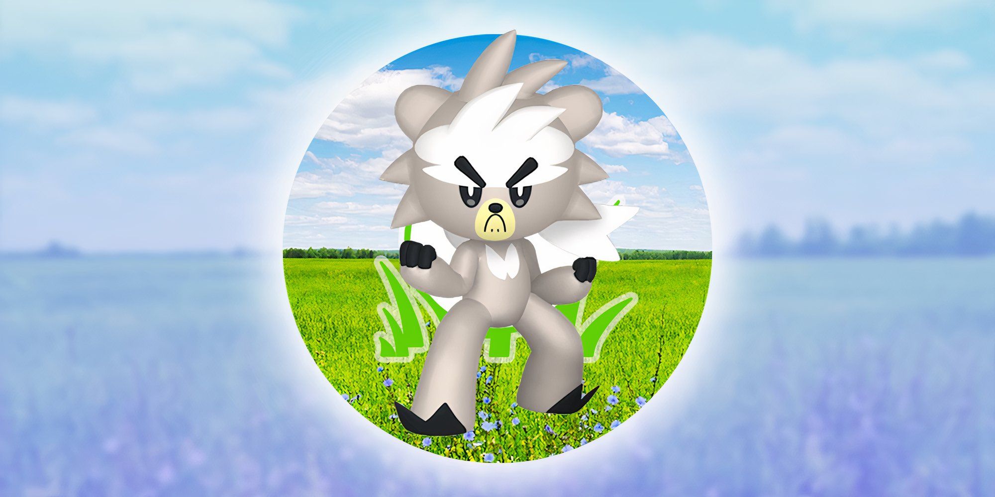 Image of Kubfu with the Pokemon Go wild encounter symbol behind it.