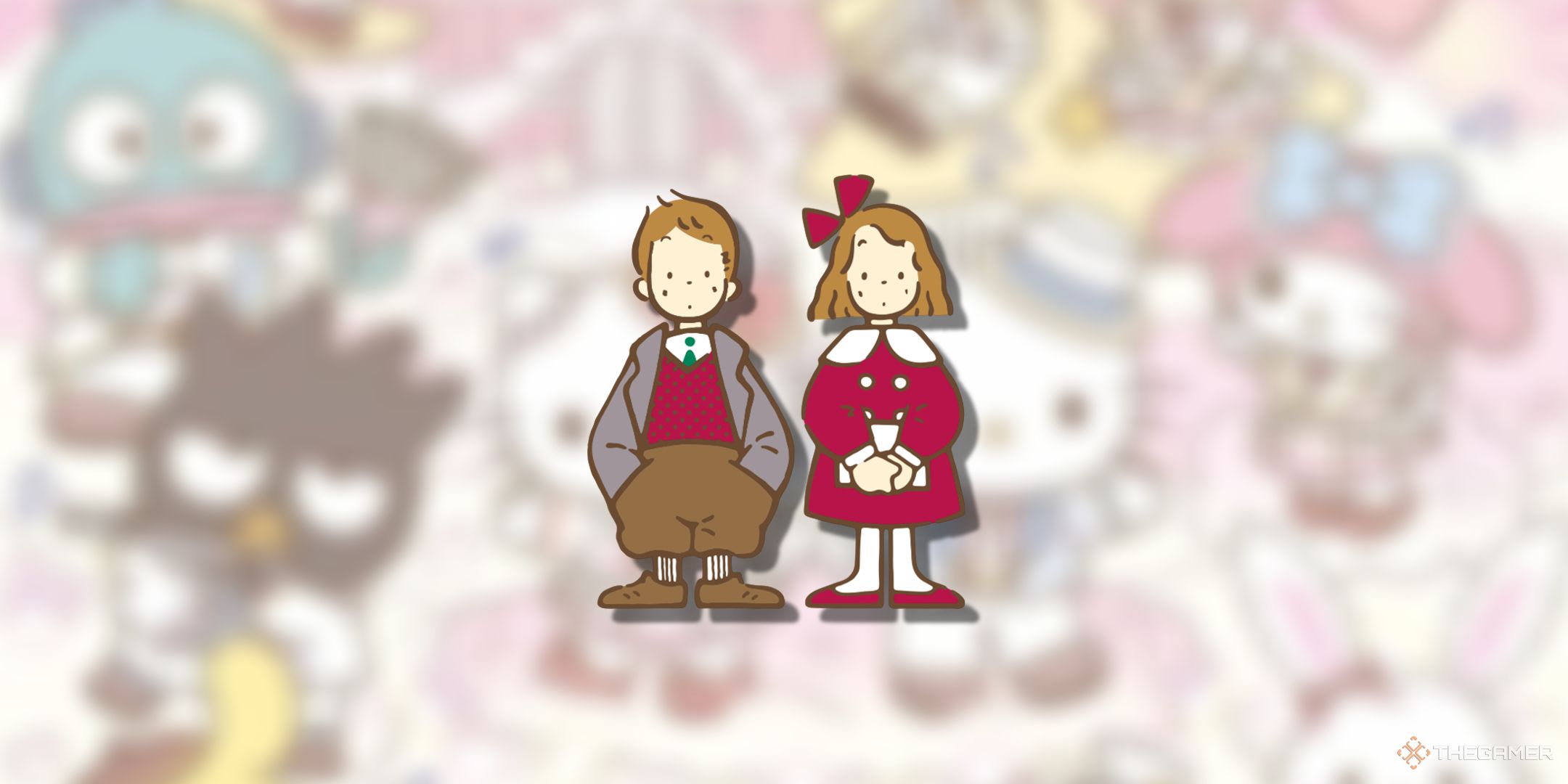 The Vaudeville Duo on a blurry Sanrio background.