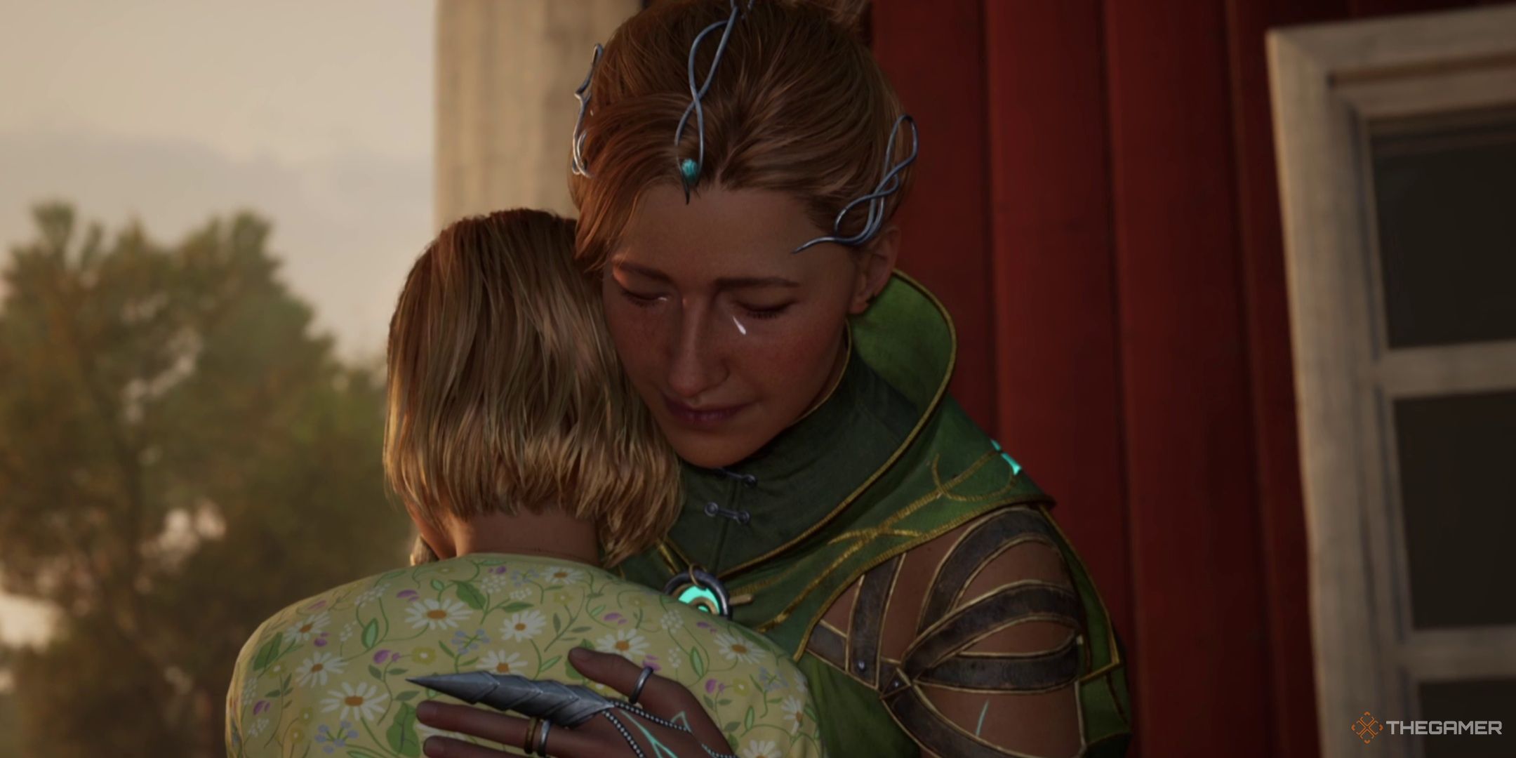 Zoe hugs her late sister in Split Fiction. 