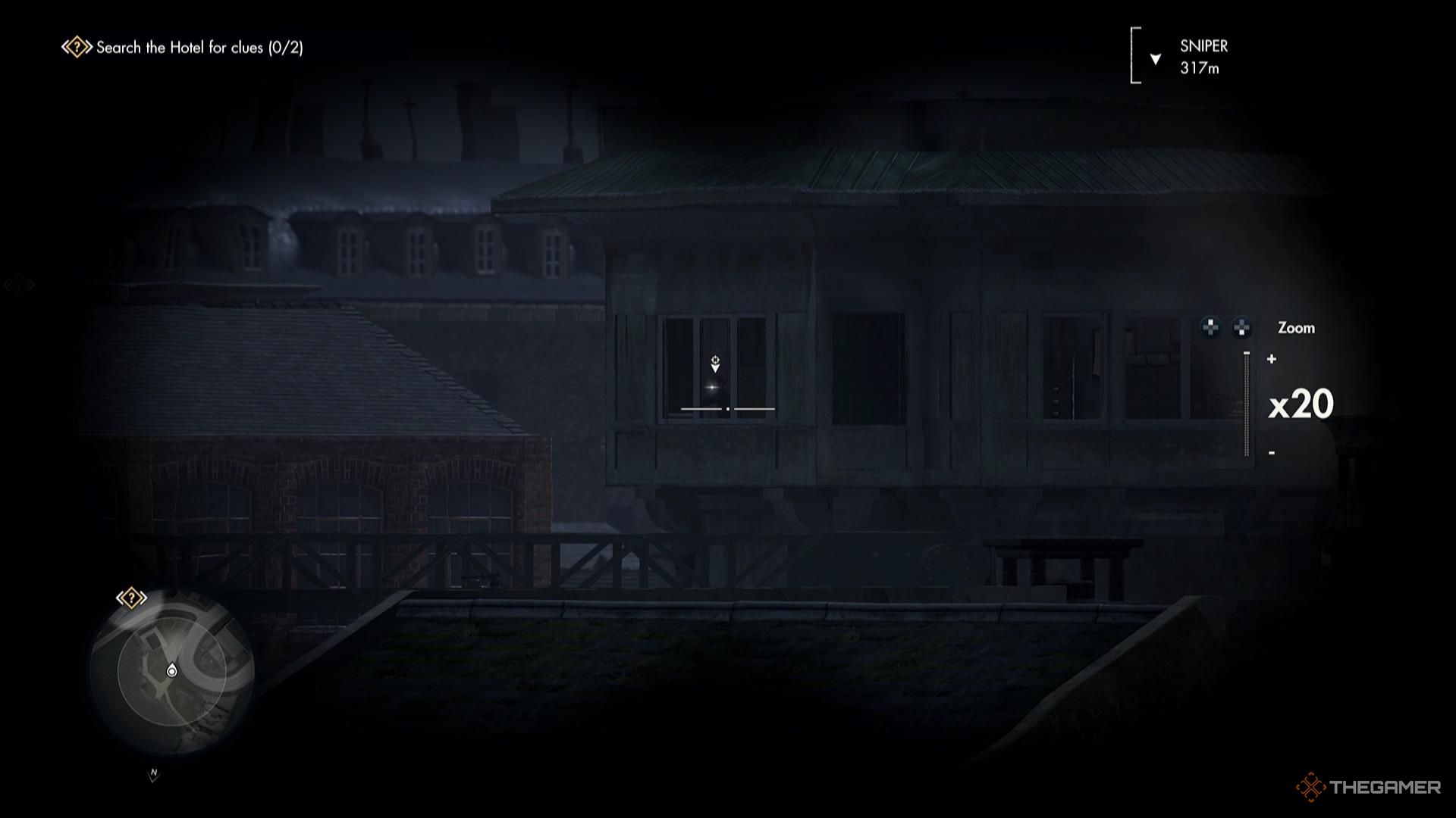 Spotting an enemy while looking through binoculars in Sniper Elite Resistance.