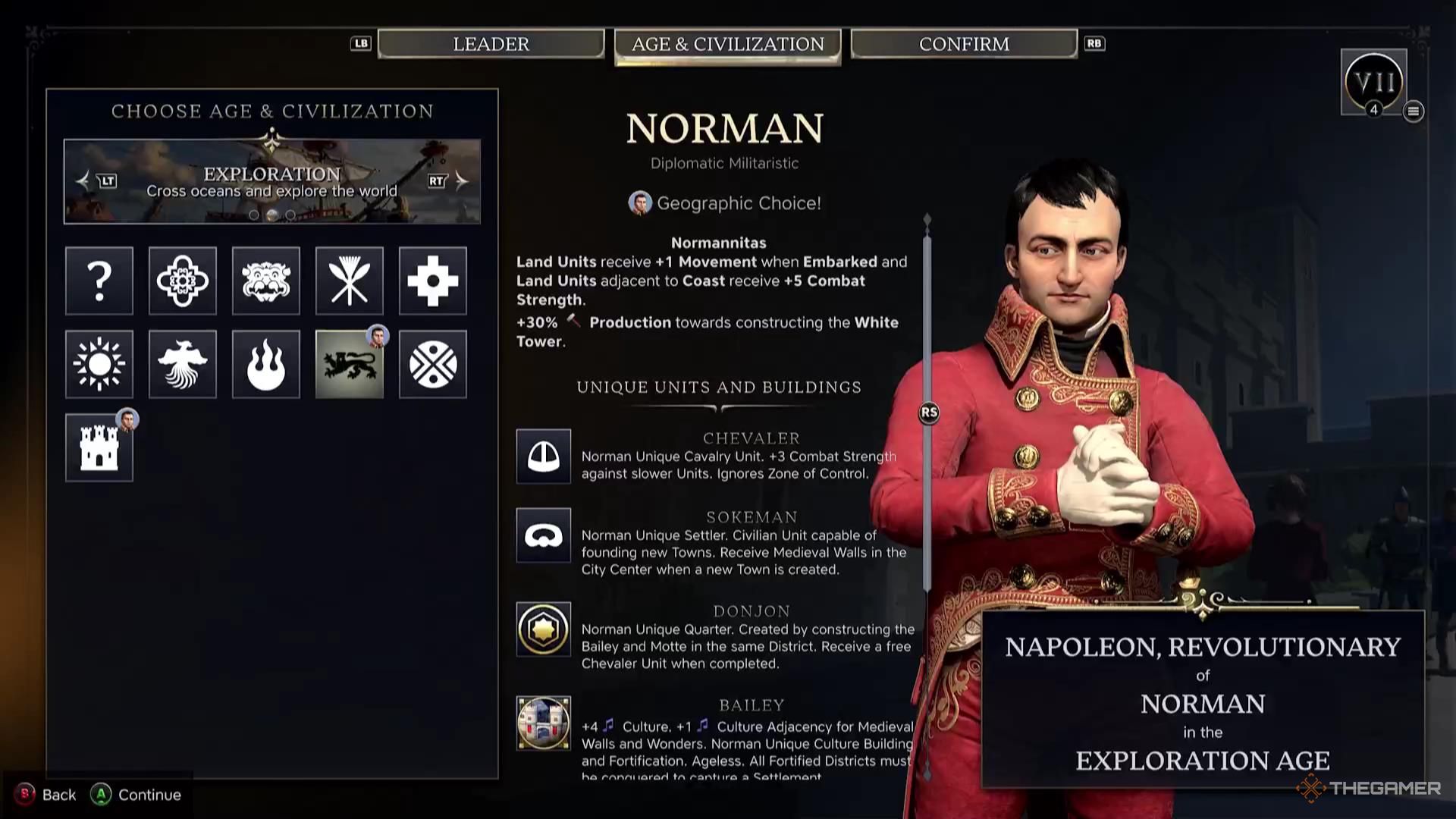 The Norman civilization in Civilization 7.
