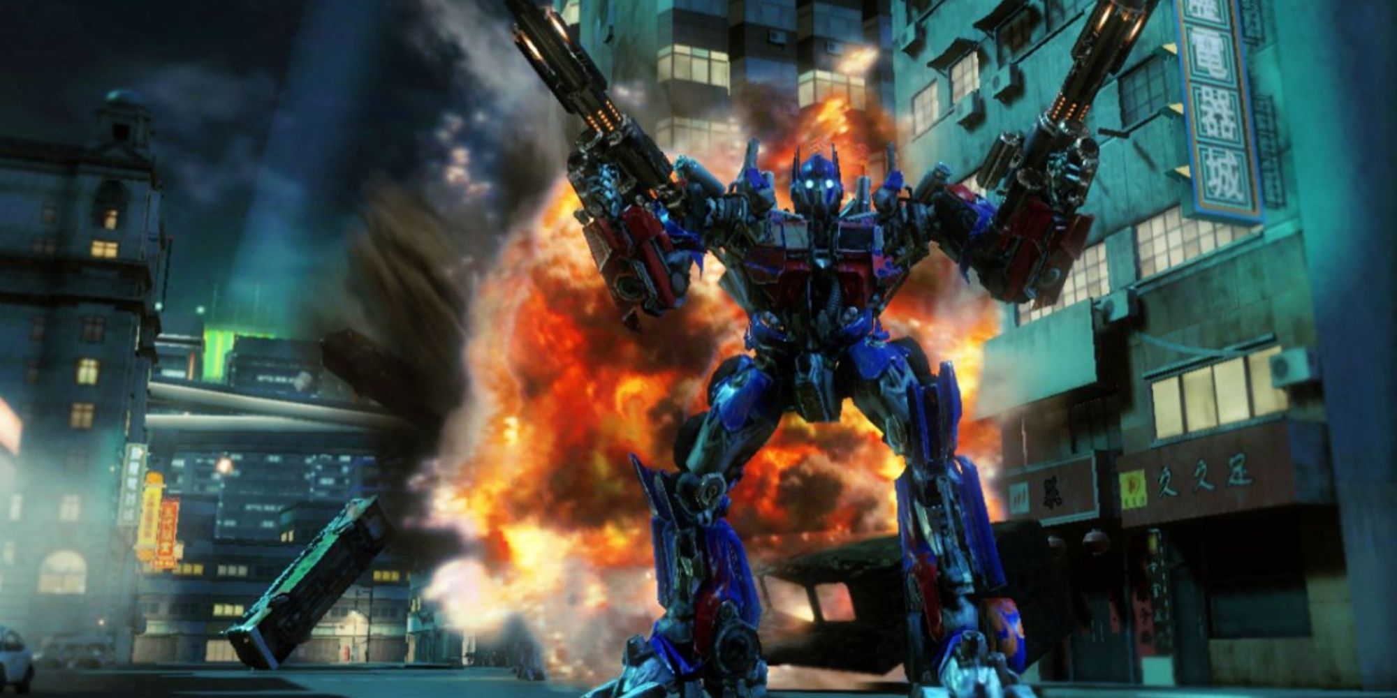 transformers revenge of the fallen optimus with guns.