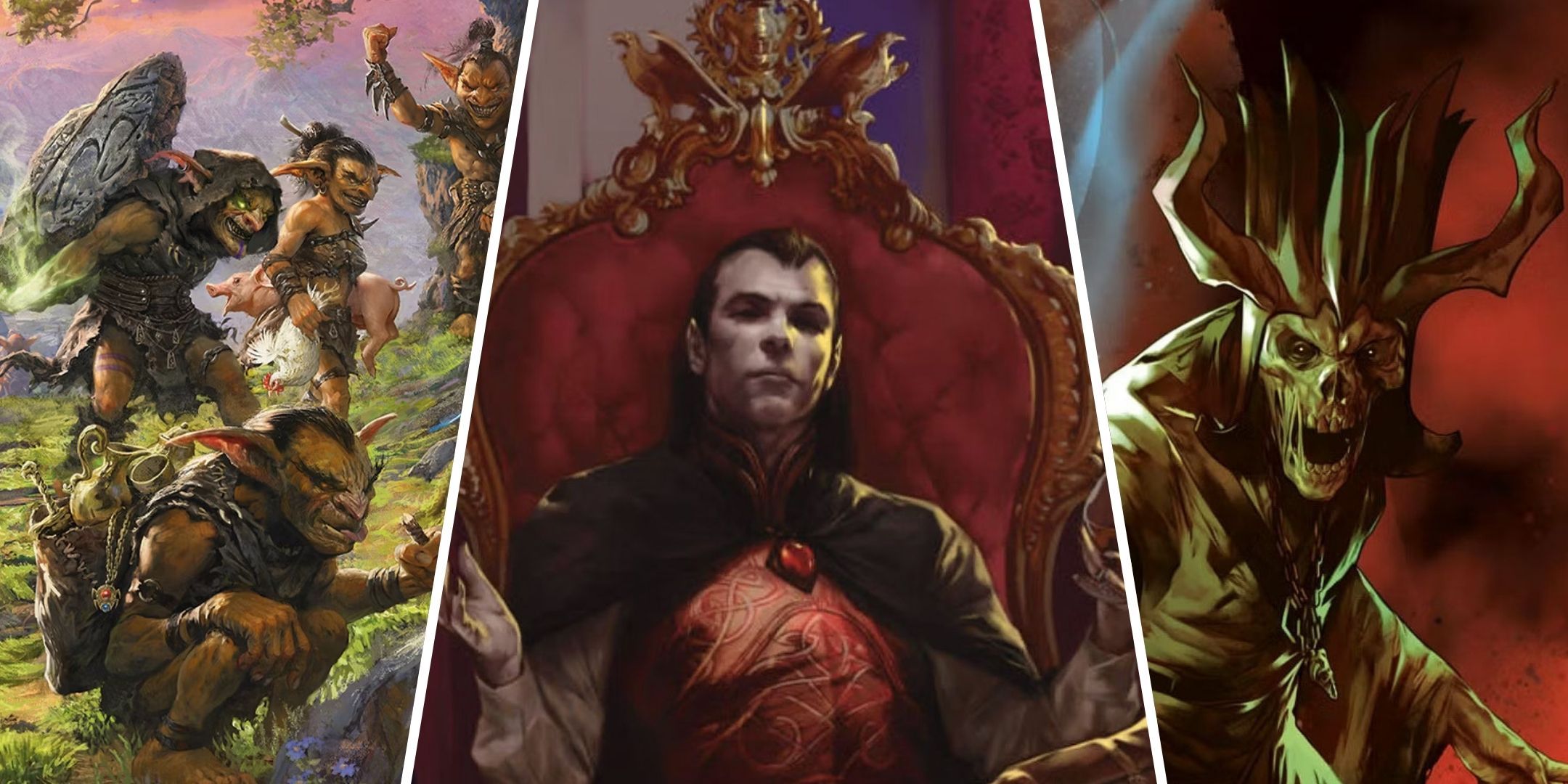 The covers for Phandelver and Below: The Shattered Obelisk, Curse of Strahd, and Tomb of Annihilation, from Dungeons & Dragons