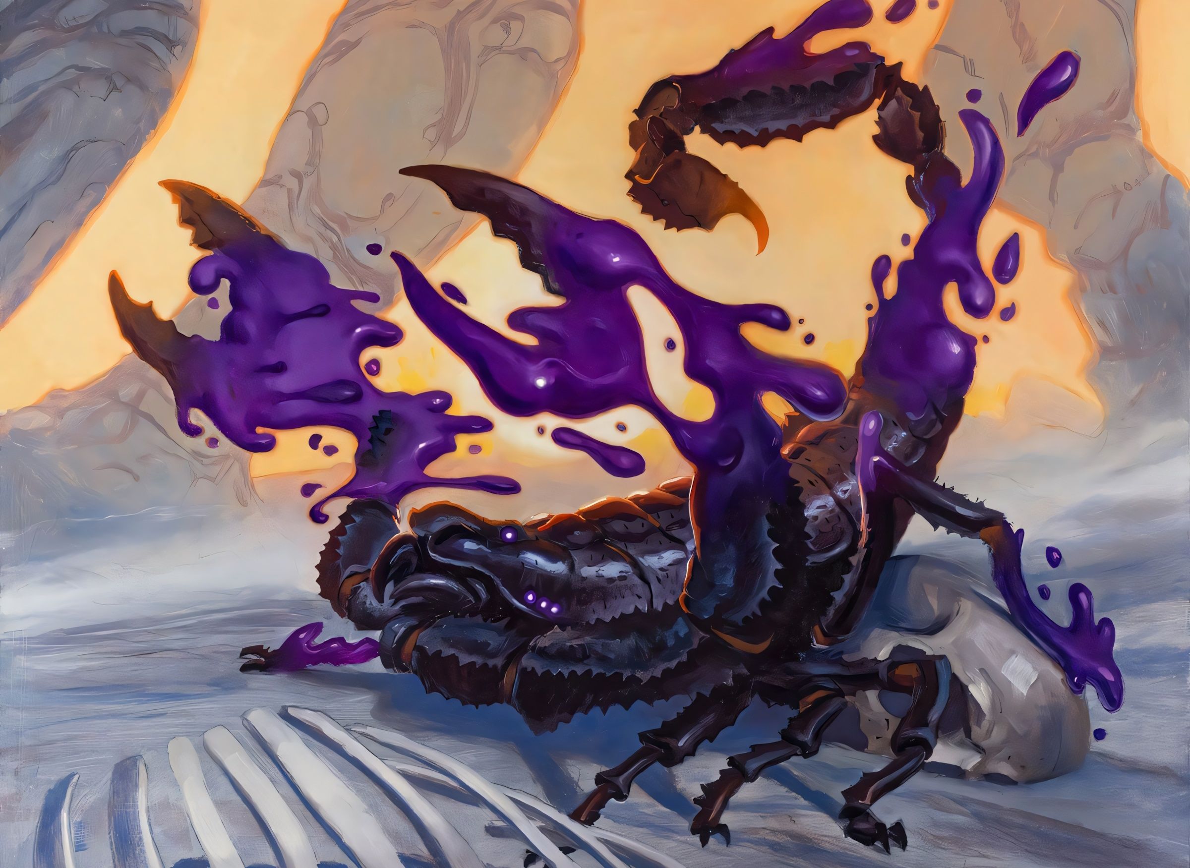 Image of Venomous Changeling card art by Aaron Miller in Magic: The Gathering.