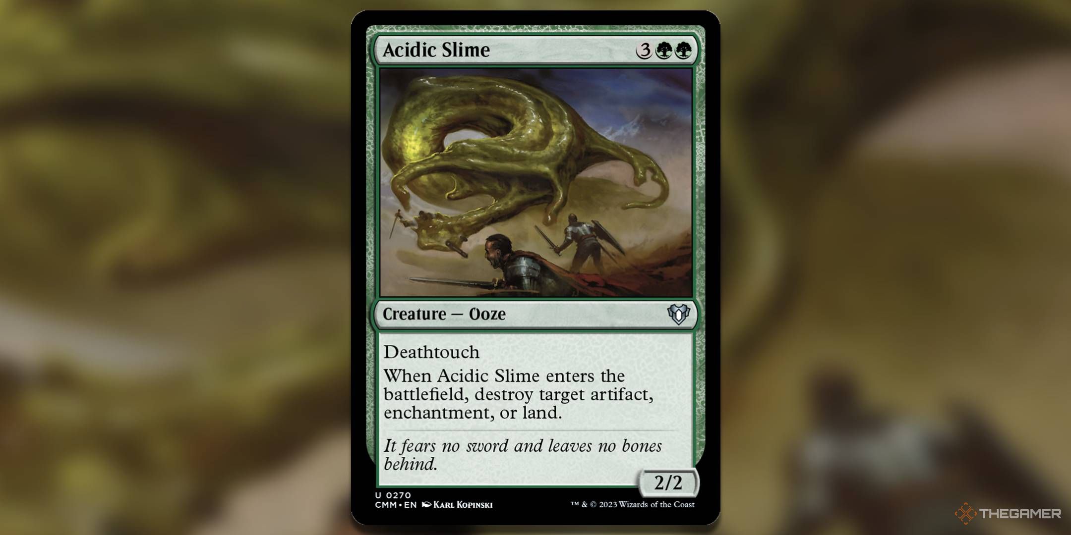 Image of Acidic Slime card in Magic: The Gathering.