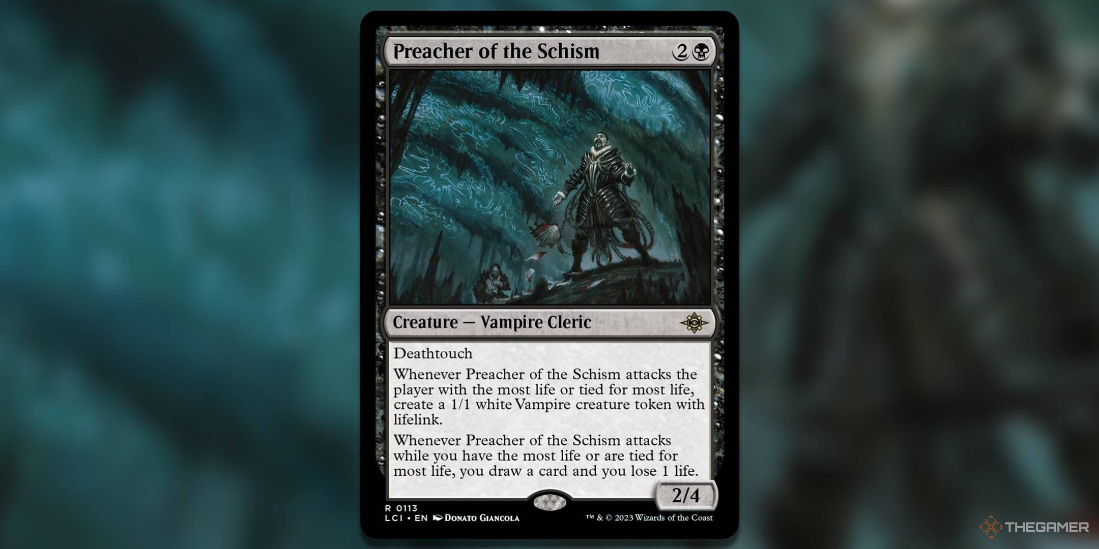 Image of Preacher of the Schism card in Magic: The Gathering.