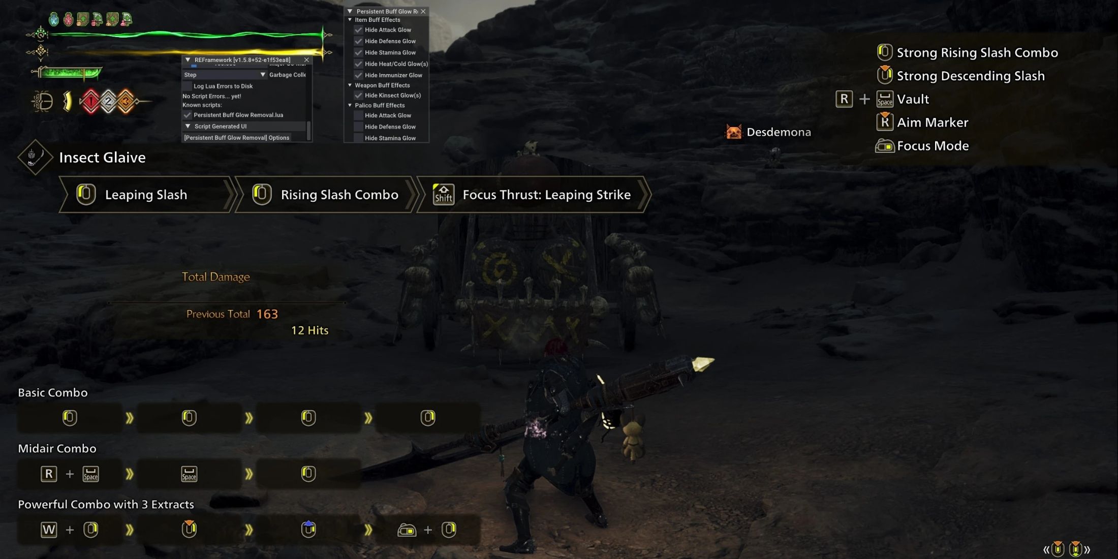Persistent Buff Glow Removal mod for monster hunter wilds