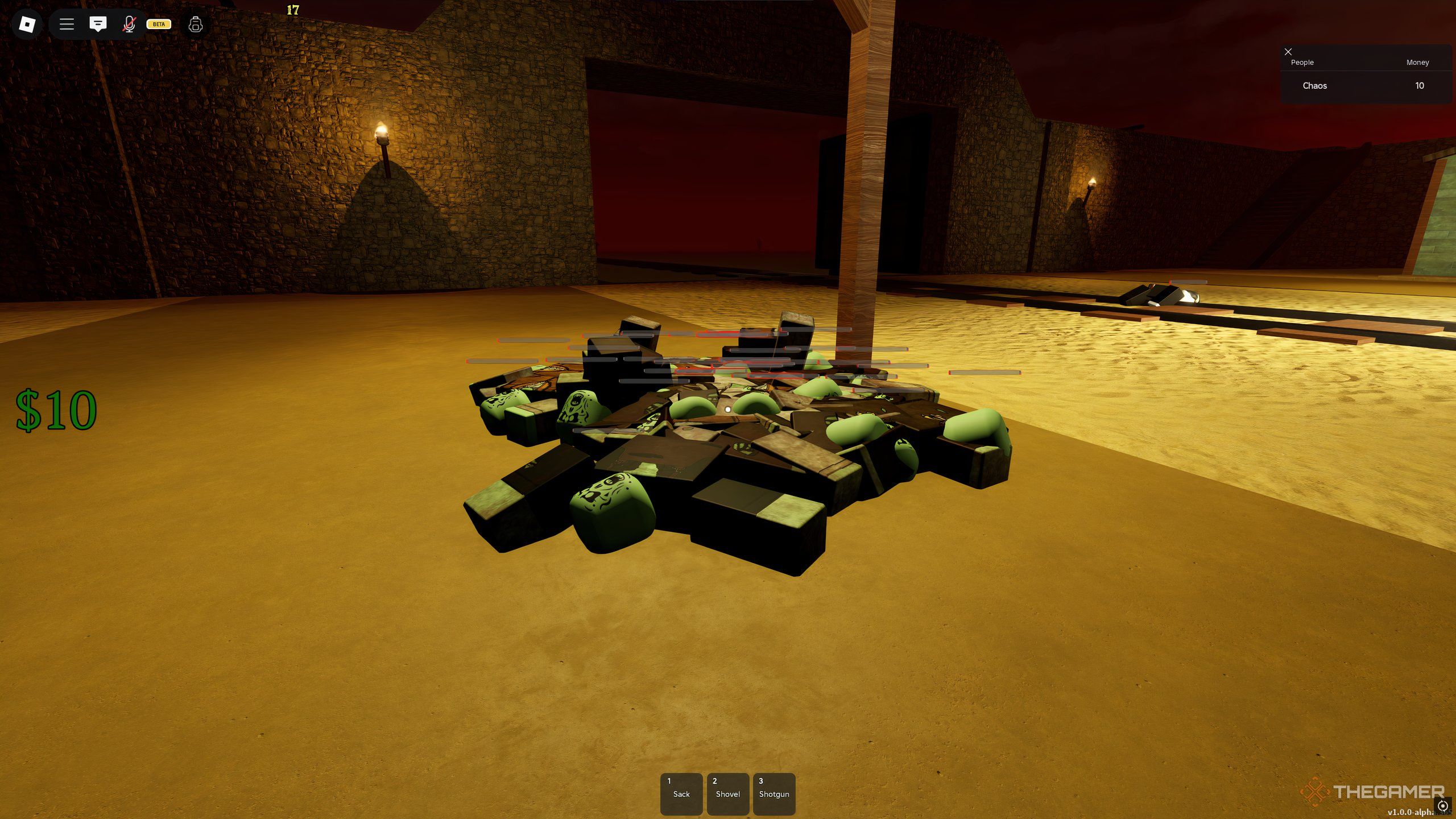 A pile of dead Zombies in Dead Rails on Roblox.