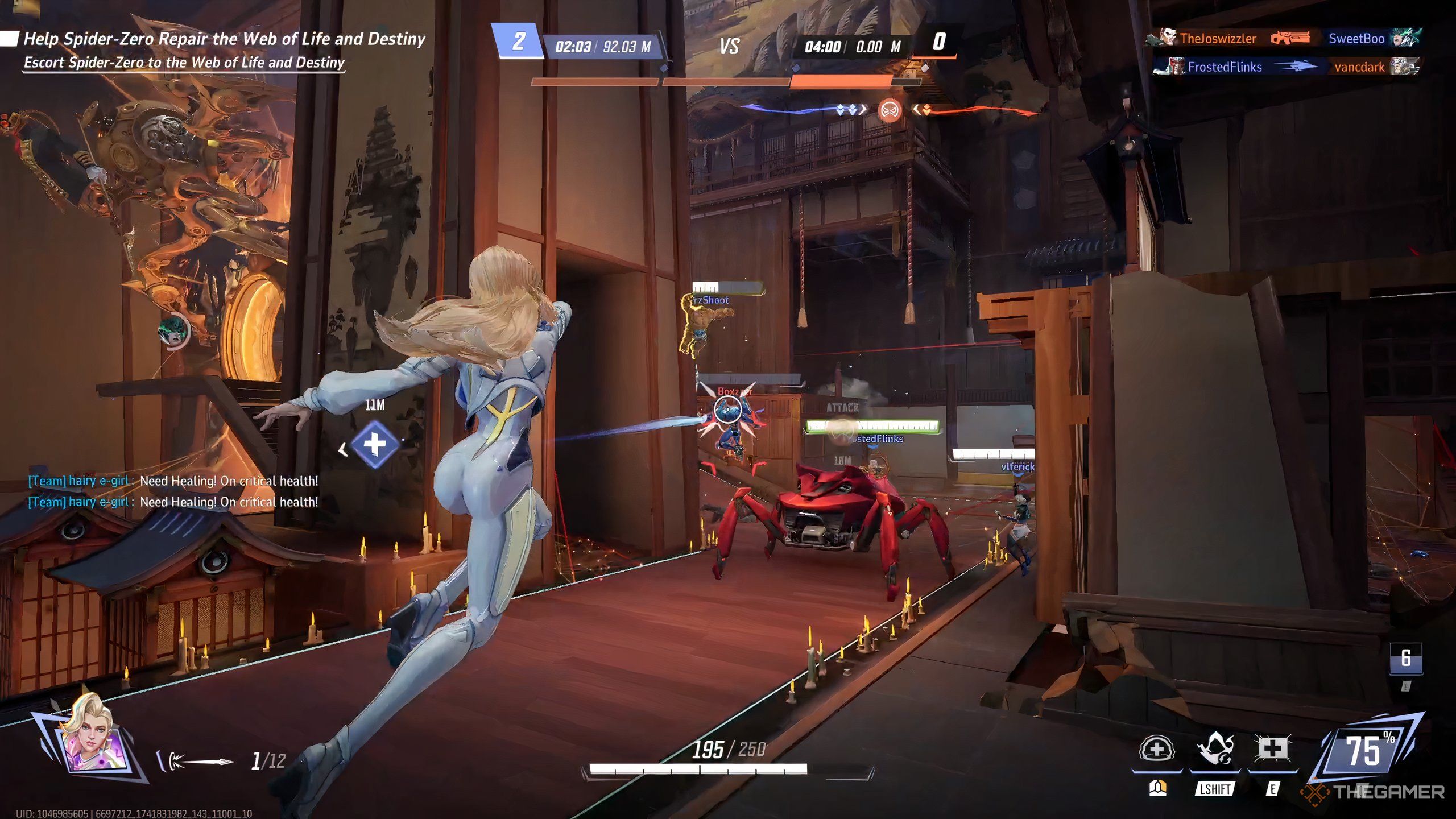 Cloak & Dagger mid-match on Tokyo 2099 in Marvel Rivals. 