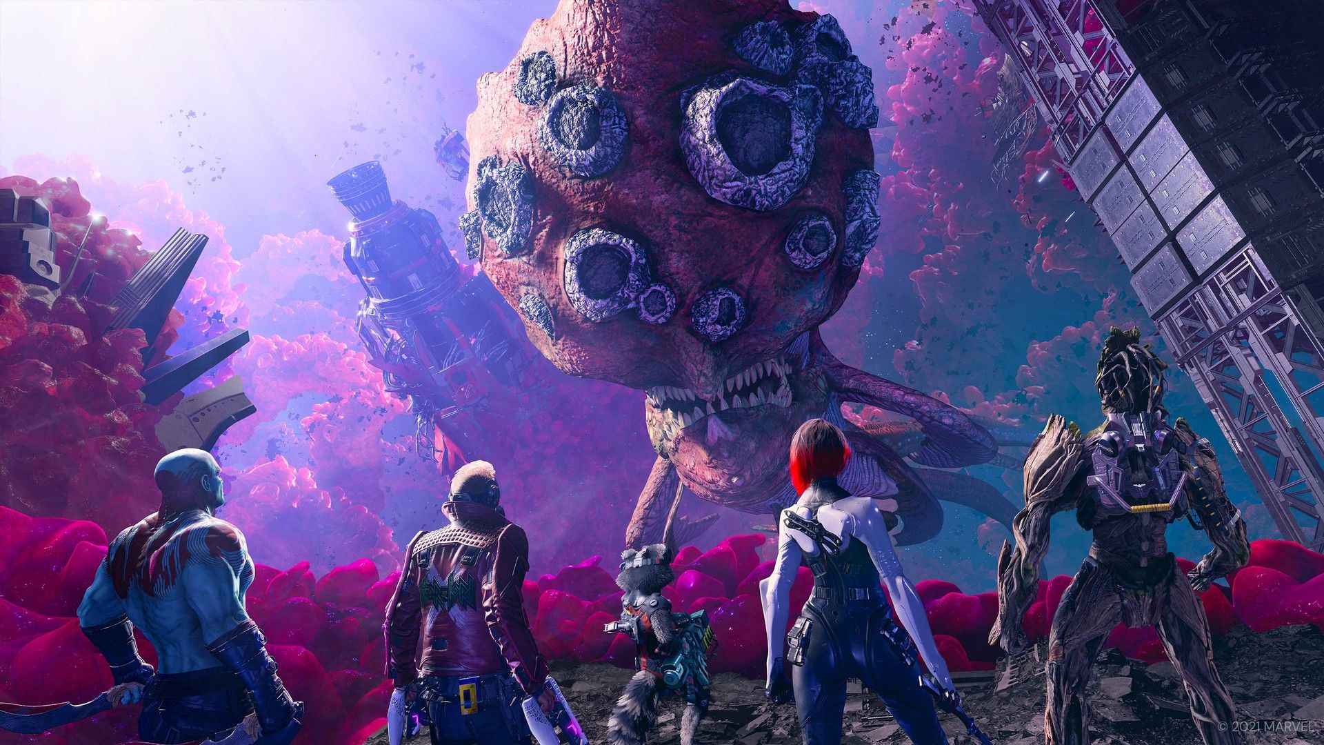 Guardians Of The Galaxy screenshot of Quarantine Zone.