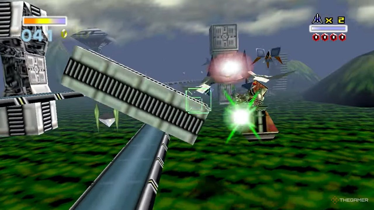 Gameplay of the PC port of Star Fox 64.